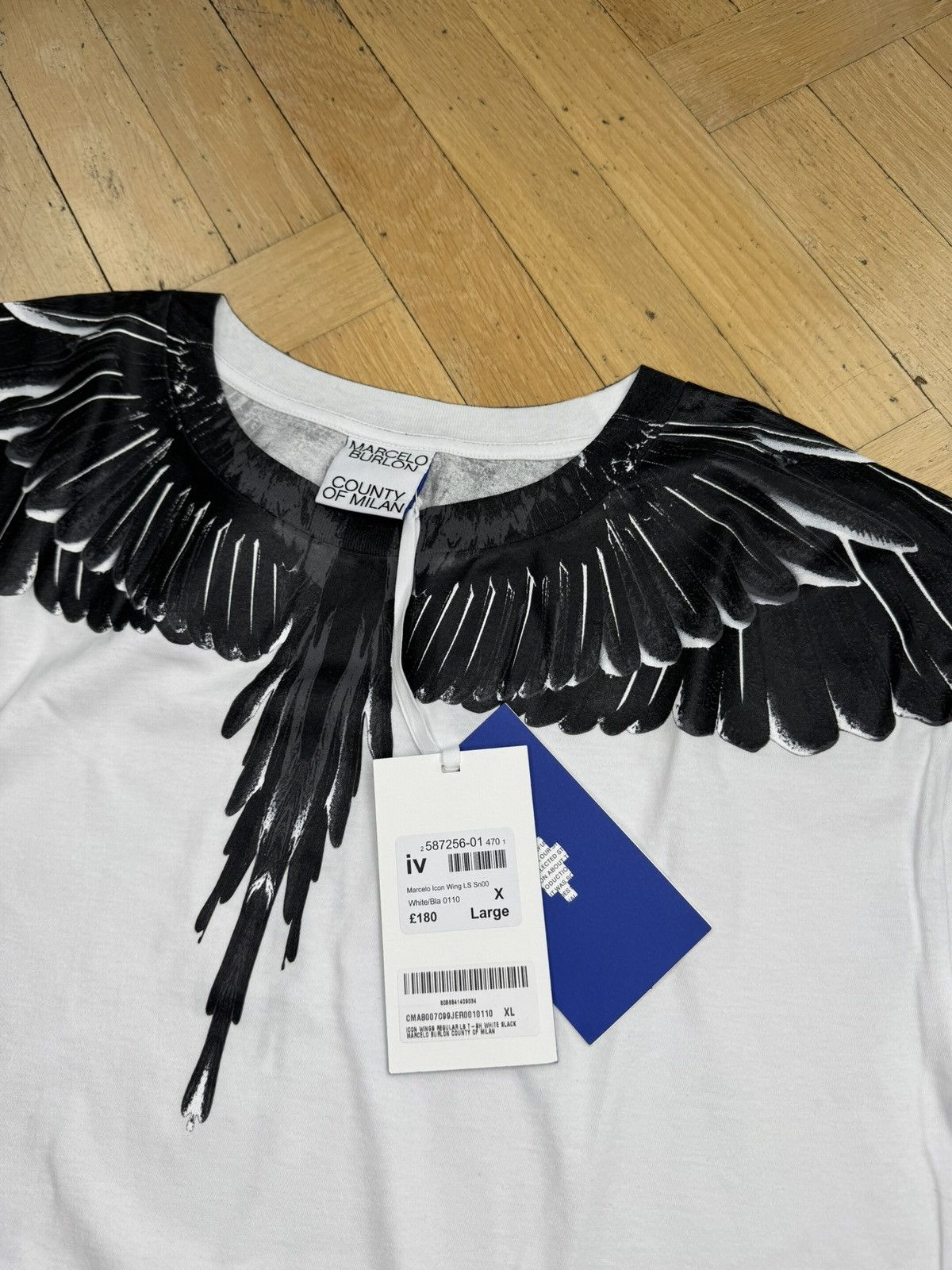 Marcelo Burlon MARCELO BURLON WING LONG-SLEEVE WHITE BLACK Size US XL / EU 56 / 4 - 4 Thumbnail