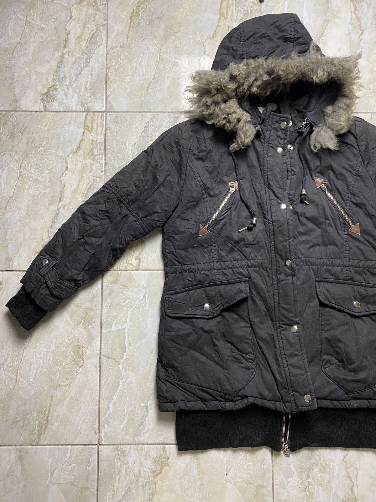 Vintage Japanese Ifsixwasnine Style Fur Hood Hoodie