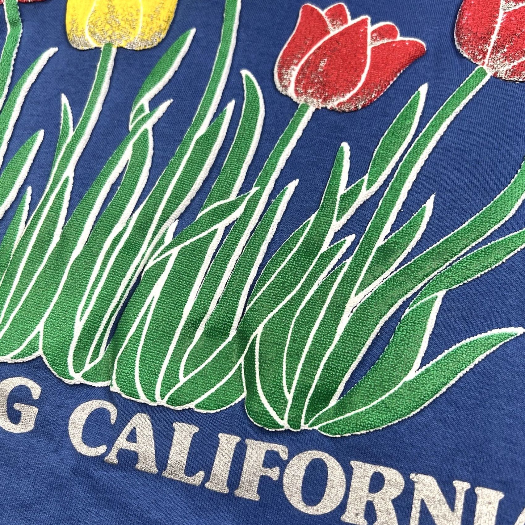 Vintage VINTAGE Screen Stars Best T-Shirt XL Blue Floral Tulip Puff Print Graphic 90s Unisex Adults Short Sleeve Crew Neck Made USA Size US XL / EU 56 / 4 - 7 Thumbnail