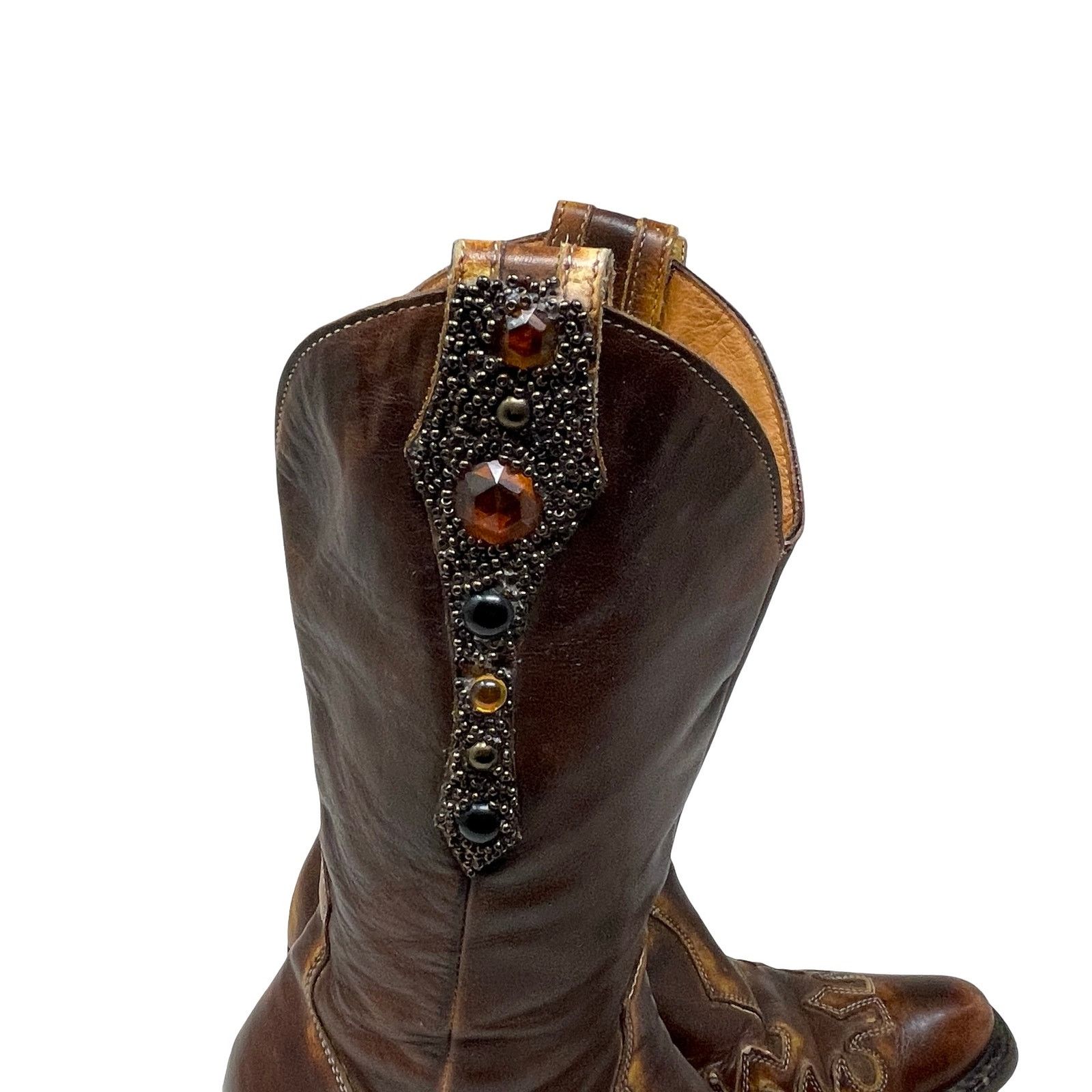 Other Fauzian Jeunesse vintage western cowboy gem stone boots Size US 8 / IT 38 - 3 Thumbnail