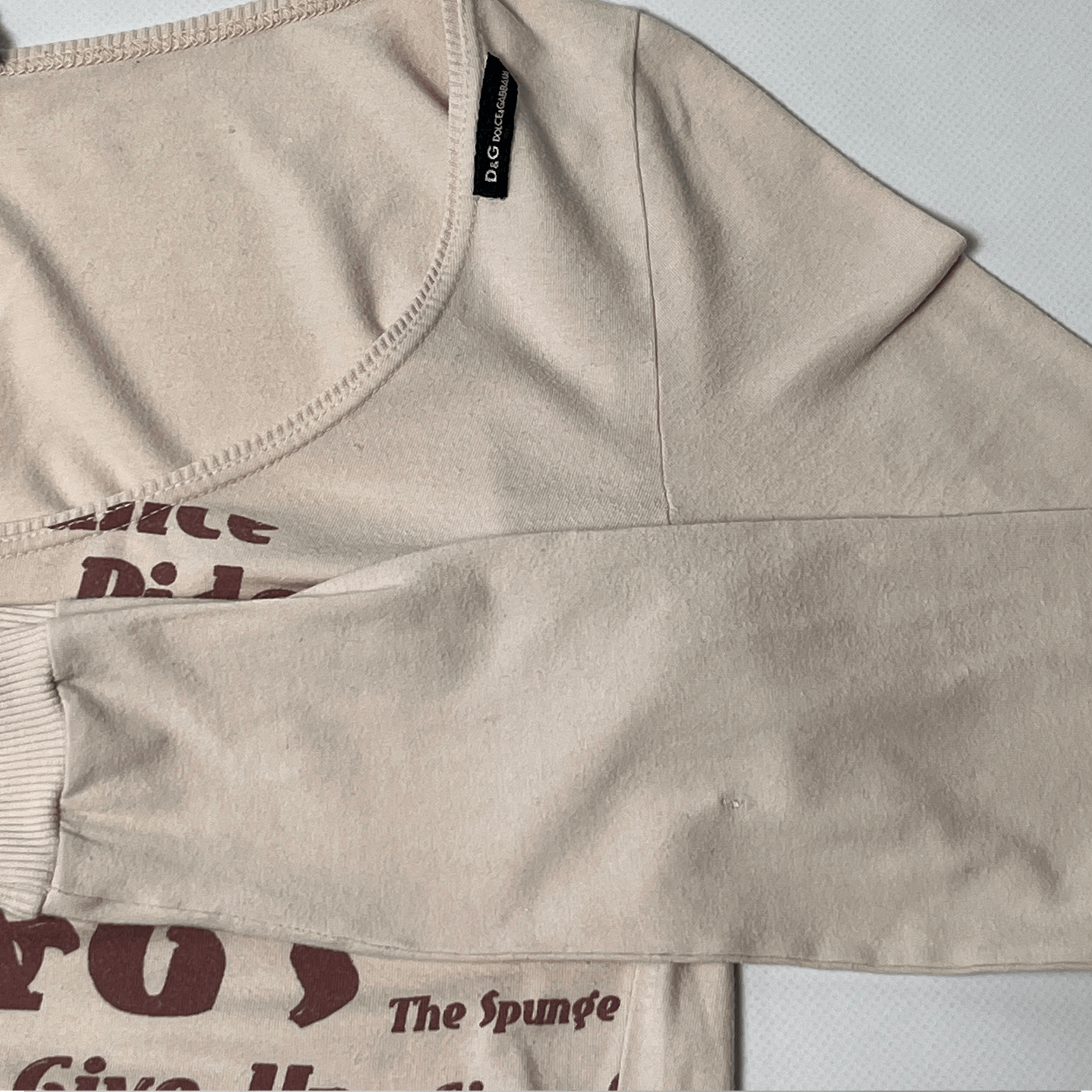 Dolce & Gabbana Dolce Gabbana DG Vintage Y2K Big Logo Beige Blouse T Shirt M Size M / US 6-8 / IT 42-44 - 16 Thumbnail