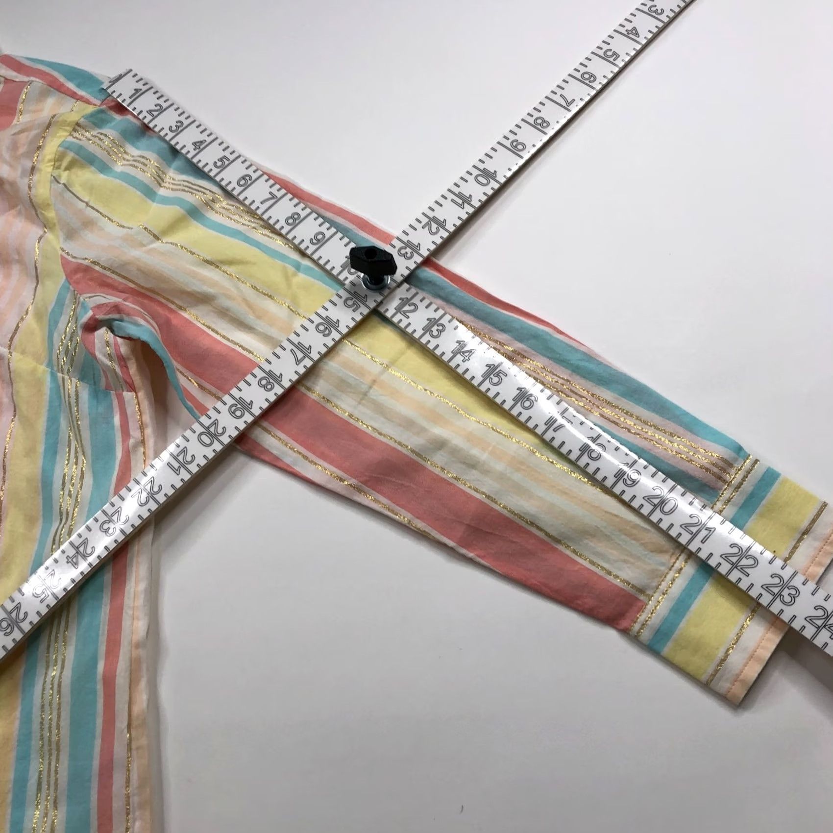 Talbots Talbots Button-Up Shirt Striped Long Sleeve Yellow MINT Large Regular Women's Size L / US 10 / IT 46 - 5 Thumbnail
