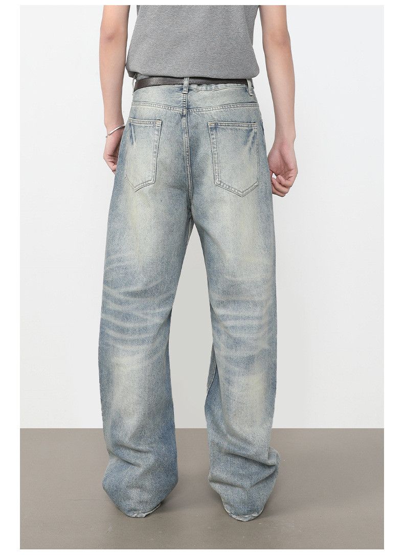 Japanese Brand American retro wide-leg loose straight-leg jeans for men Size US 32 / EU 48 - 5 Thumbnail