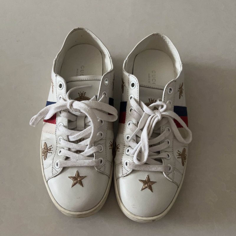 Gucci Gucci Ace Bee and Star Low-top Sneakers Size US 6 / IT 36 - 2 Thumbnail
