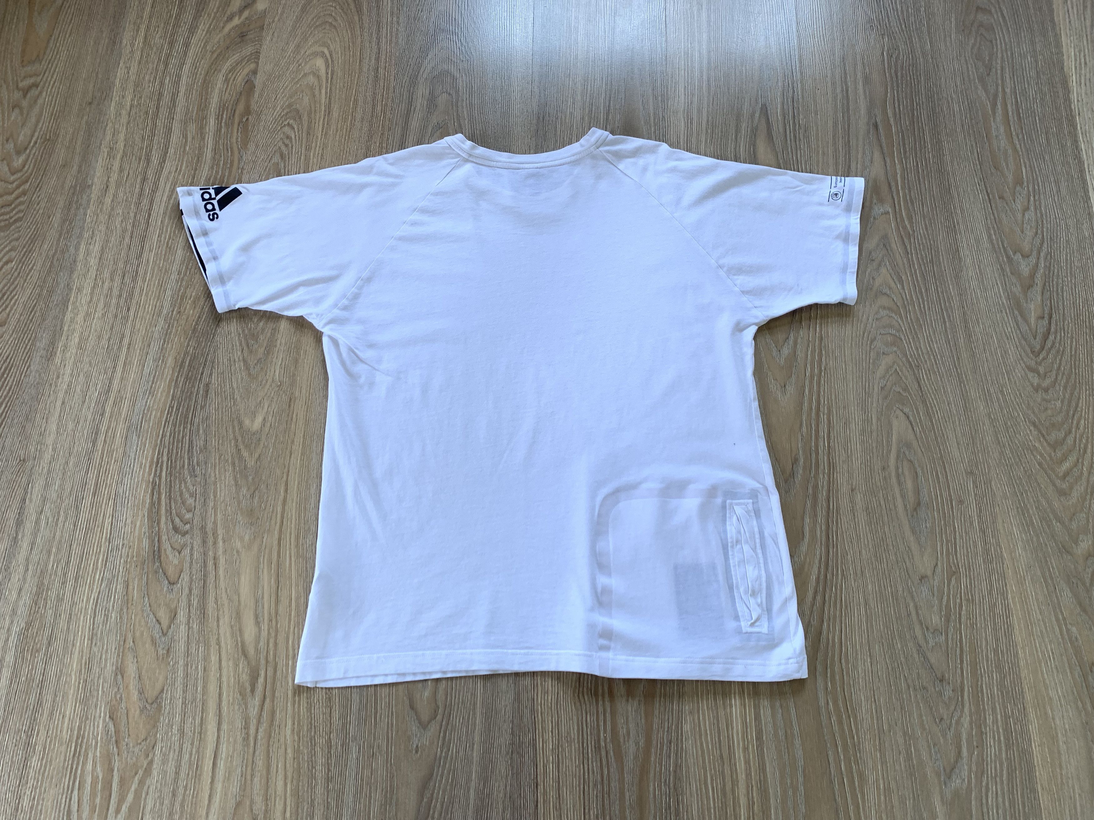 Adidas Adidas White Cotton T Shirt Size US L / EU 52-54 / 3 - 3 Thumbnail