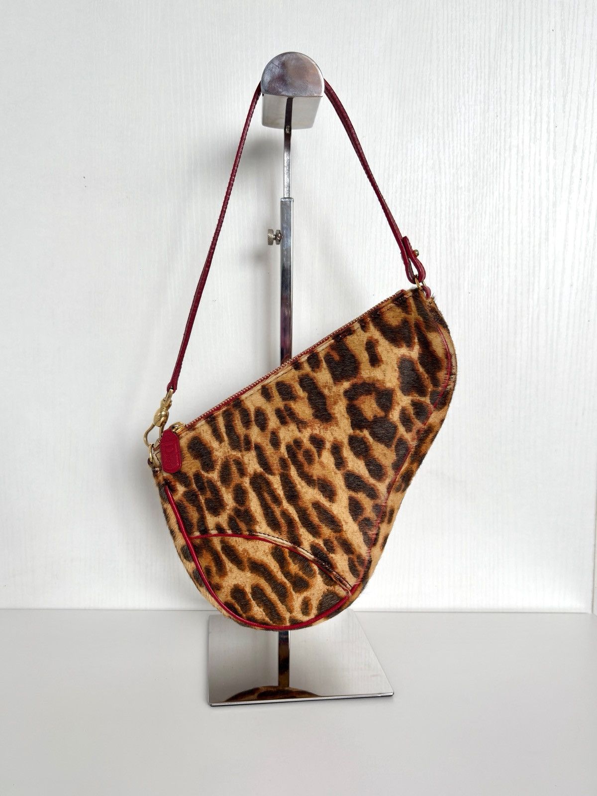 Dior Christian Dior Leopard Pony Hair Mini Saddle Bag Size ONE SIZE - 2 Thumbnail