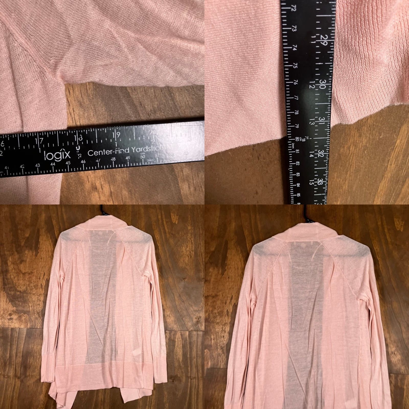 Loft LOFT Cardigan Sweatshirt Women Small Open Front Sheer Long Sleeve Knit Lightweight Casual Workwear Fall Winter Spring Salmon Pink Size S / US 4 / IT 40 - 8 Thumbnail