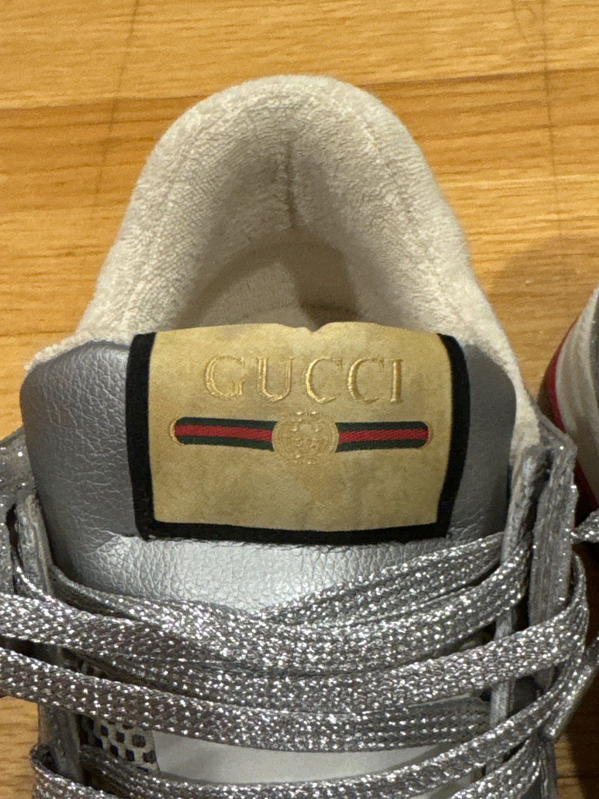 Gucci Gucci Ultrapace Glitter Sneakers Silver Mesh Size US 8 / EU 41 - 5 Thumbnail