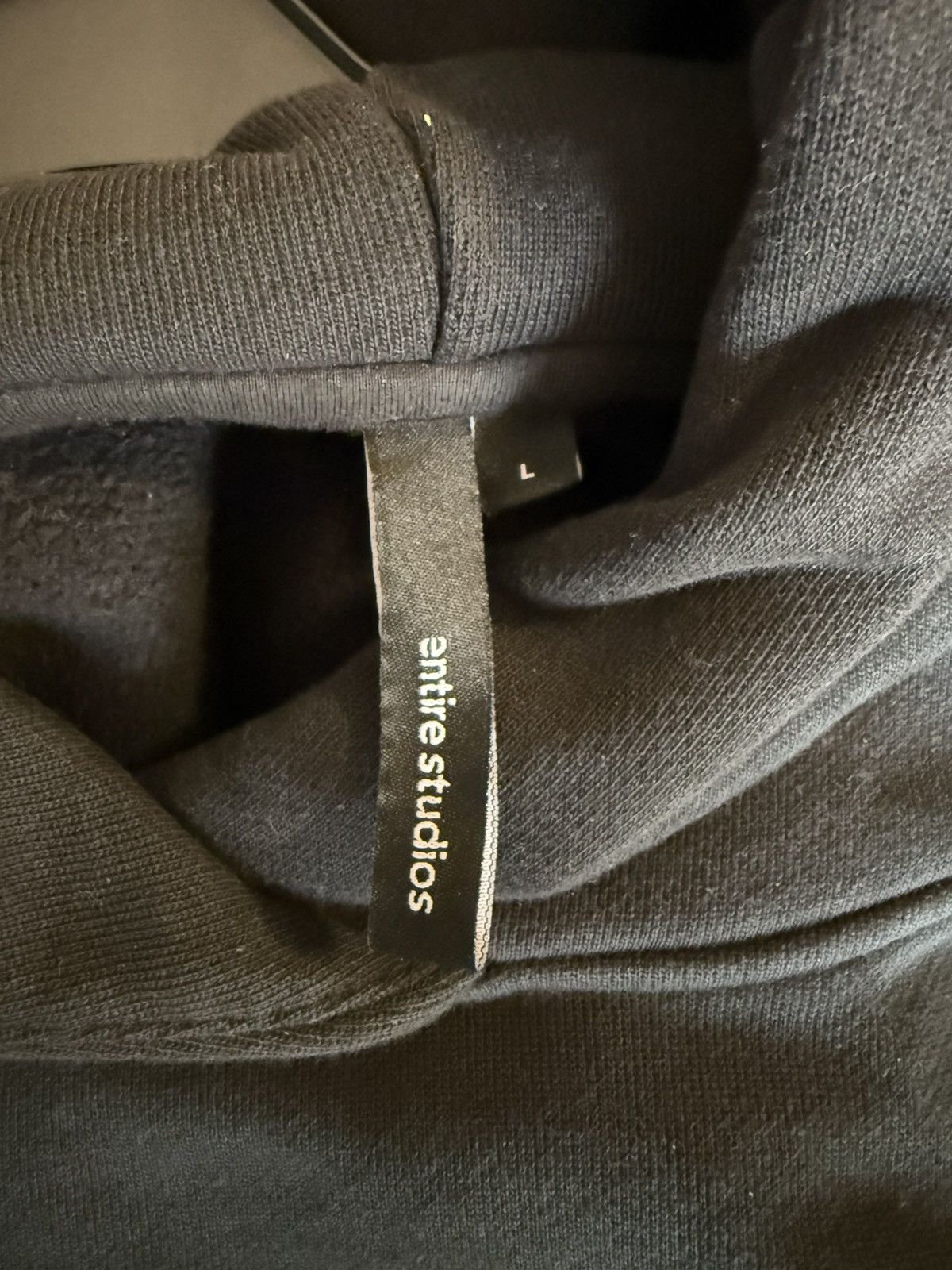 Entire Studios ENTIRE STUDIOS BLACK OVERSIZED HOODIE “Heavy Hood” Size US L / EU 52-54 / 3 - 4 Thumbnail