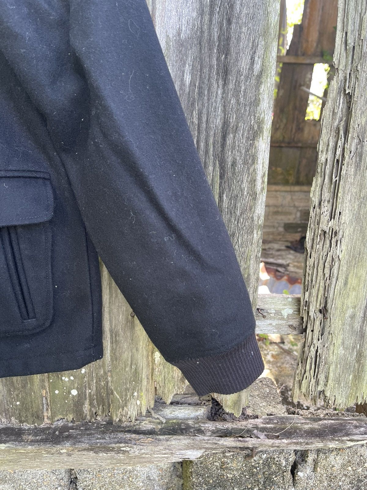 Designer East Boy Quilted Wool Zip Jacket (Black) - Japanese Brand Size US M / EU 48-50 / 2 - 7 Thumbnail