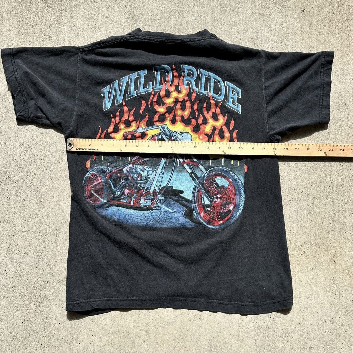 Vintage Vintage Wild Ride Motorcycle T Shirt 90s Skull Graphic Small Size US S / EU 44-46 / 1 - 5 Thumbnail