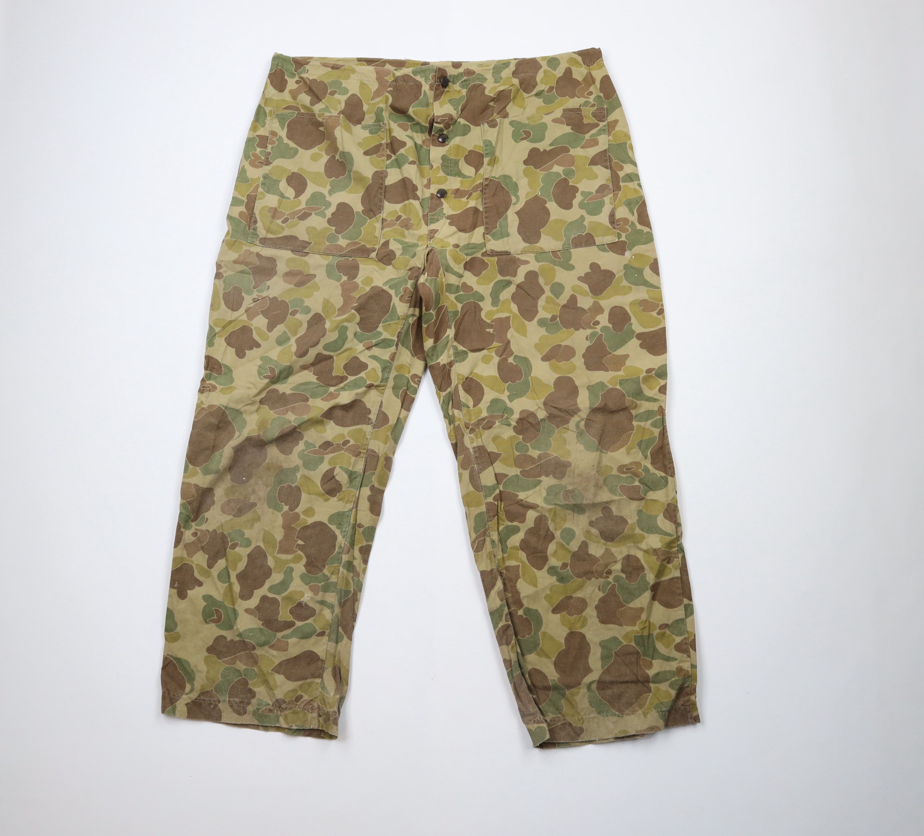 Vintage 70s Streetwear Frogskin Camouflage Field Pants USA