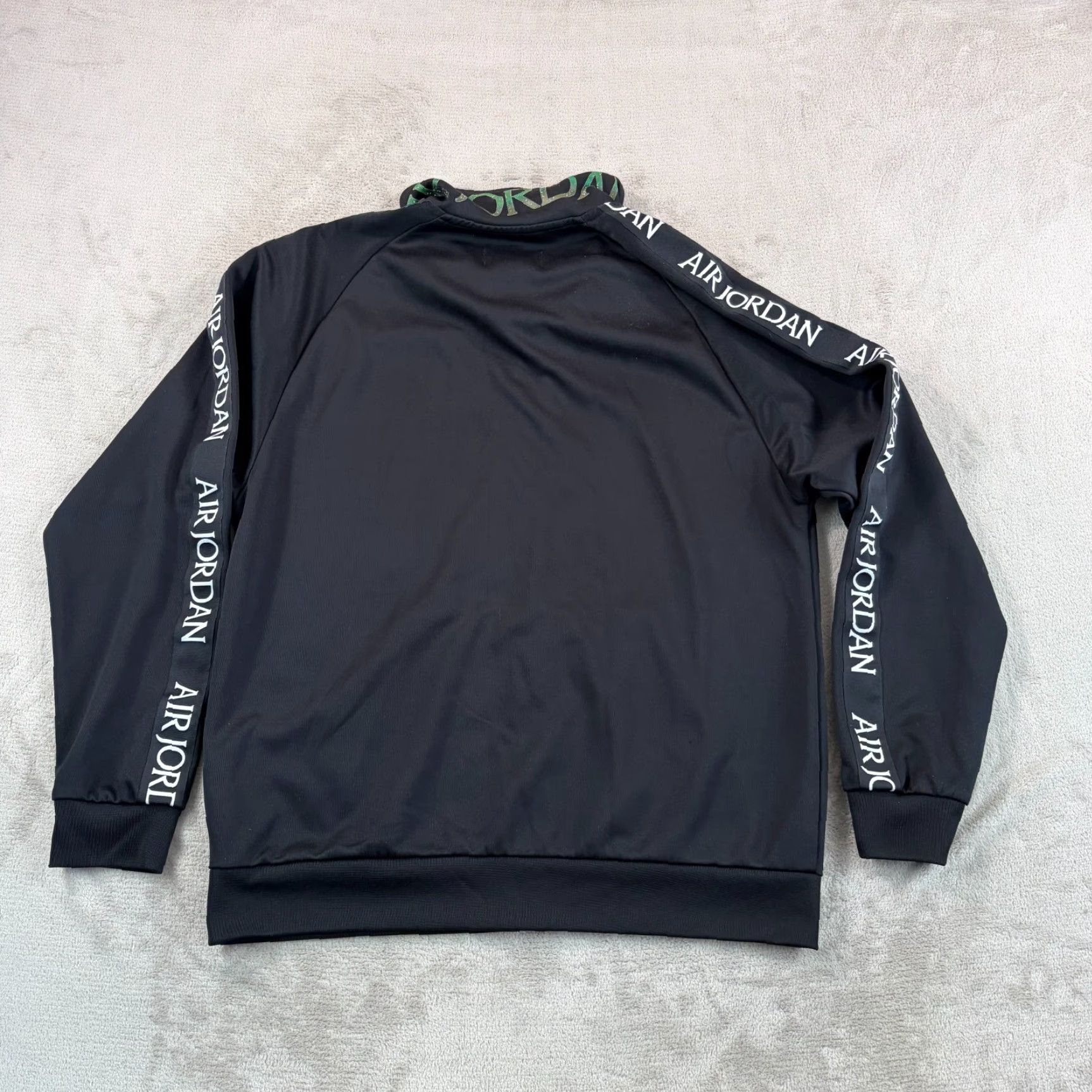 Jordan Brand Nike Jordan Jumpman Logo Classics Tricot Warm-Up Jacket & Jogger Pants Set Men Large Black Size US 33 - 7 Thumbnail