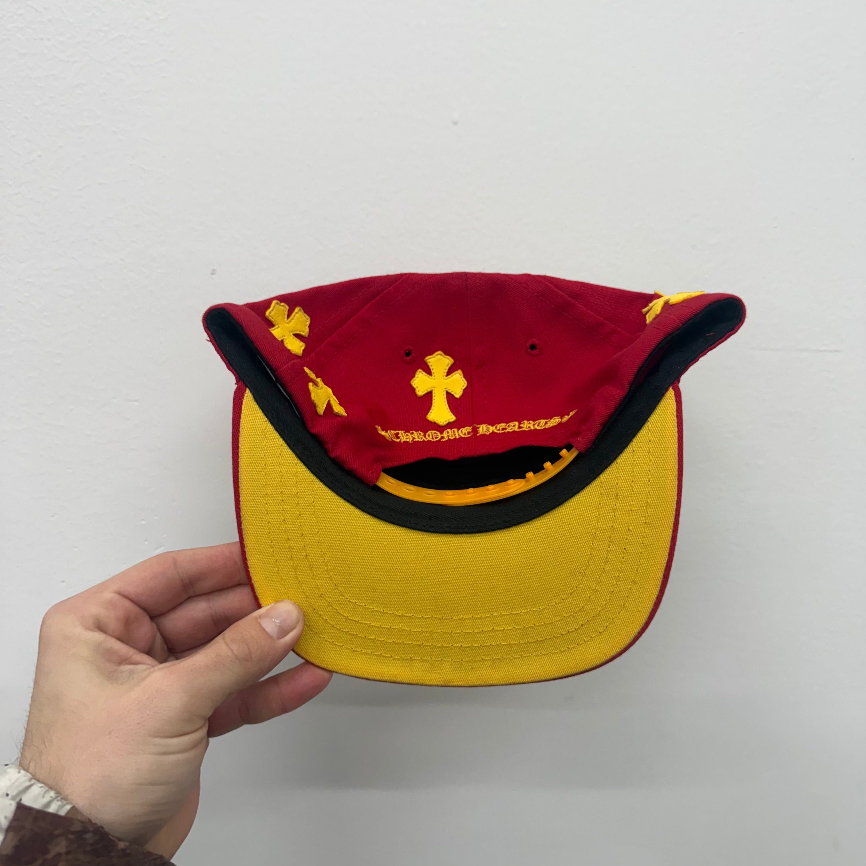 Chrome Hearts Chrome Hearts Red Yellow CH Patch Trucker Hat NEW Size ONE SIZE - 4 Thumbnail