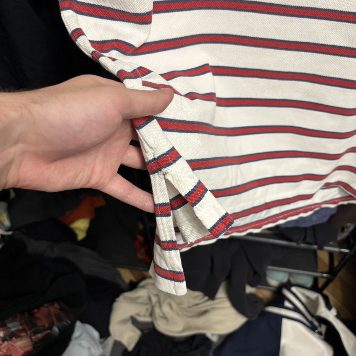 Vintage Vintage 90’s PRL Stripe Polo T-Shirt Punk ERD Grunge RRL Size US L / EU 52-54 / 3 - 8 Thumbnail