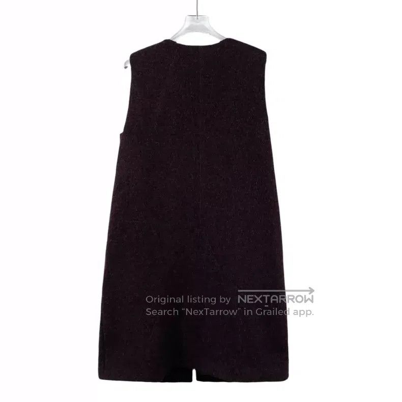 Fendi Fendi Dark Purple Buckle Wool Round Neck Sleeveless Tweed Size S / US 4 / IT 40 - 2 Thumbnail