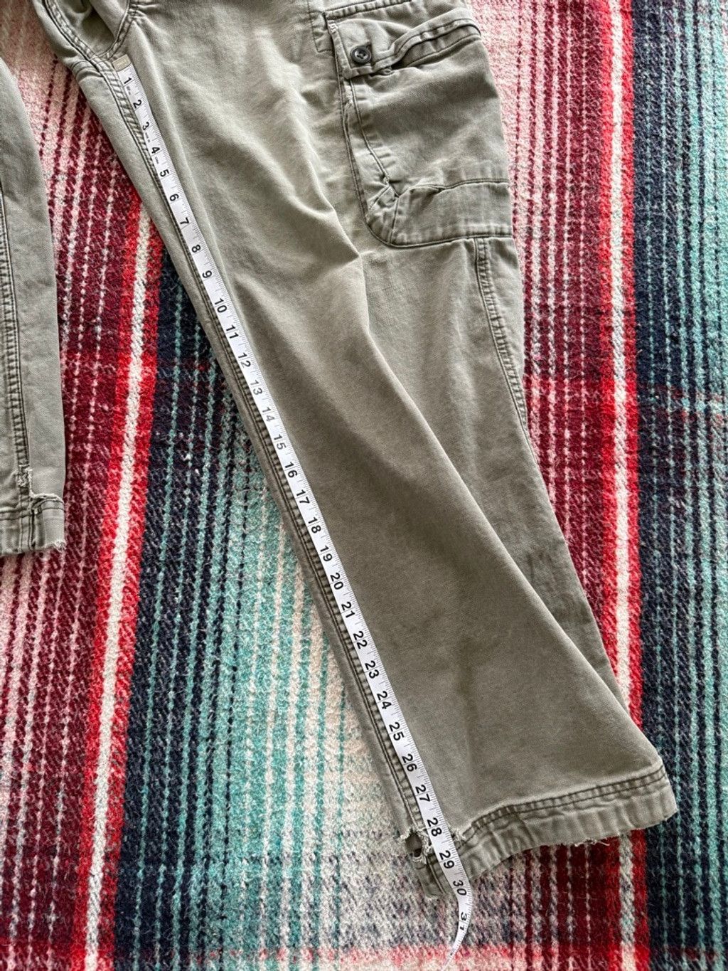 Gap Distressed GAP Olive Green Cargo Pants 36x30 Size US 36 / EU 52 - 9 Thumbnail