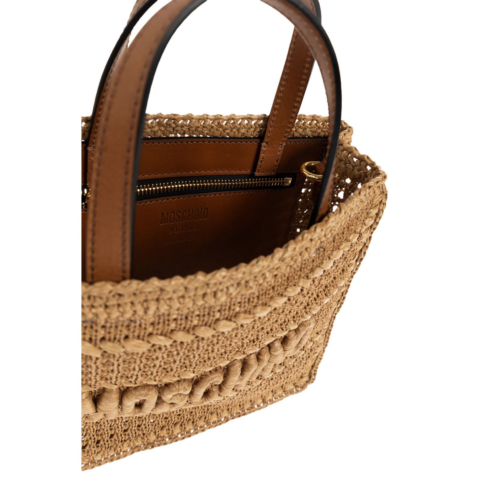 Moschino MOSCHINO Raffia Top Handle Bag New Size ONE SIZE - 4 Thumbnail