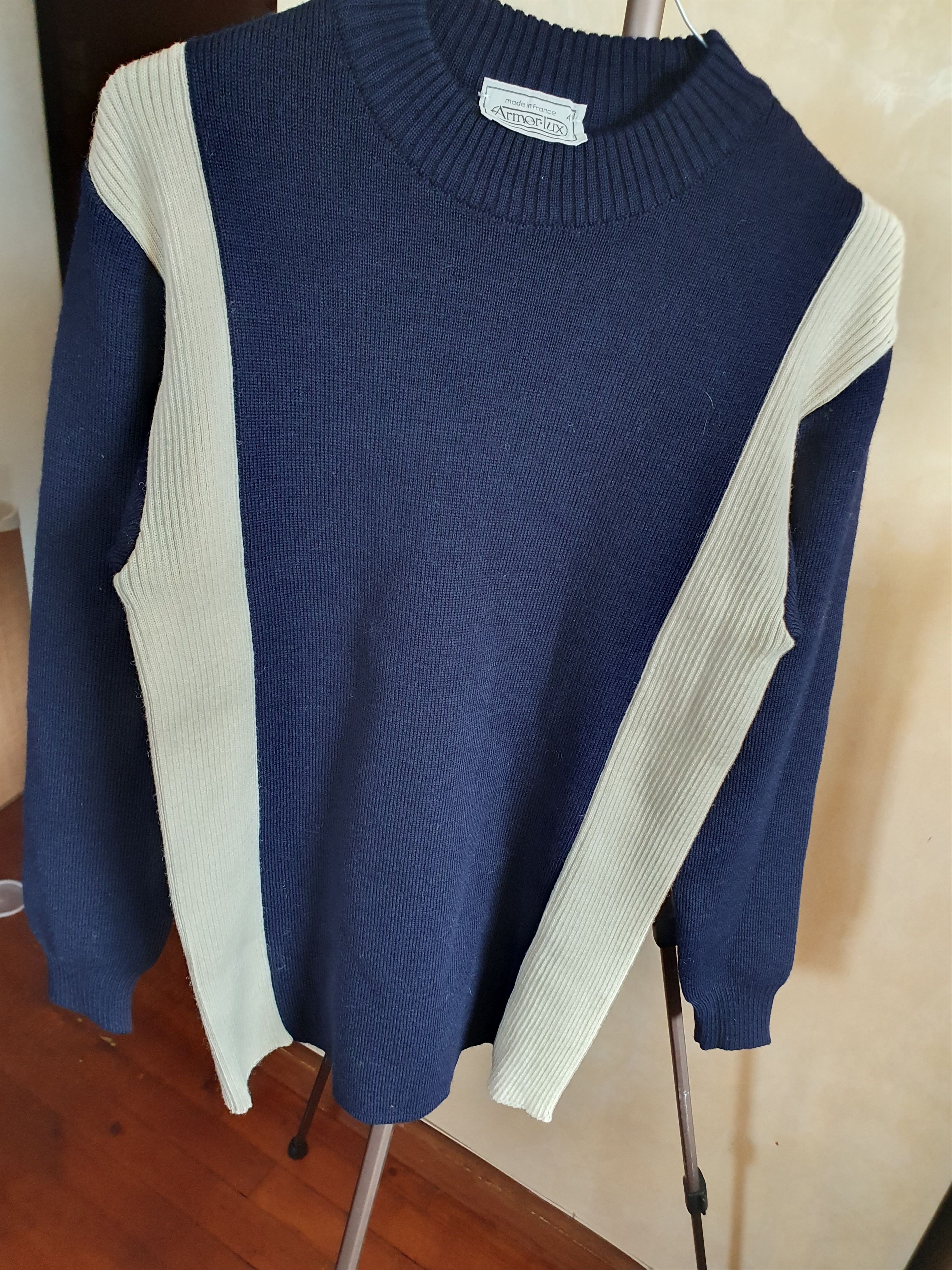 Armor-Lux Armor Lux Vertical Stripes Sweater Navy Rare sz M Size US M / EU 48-50 / 2 - 5 Thumbnail