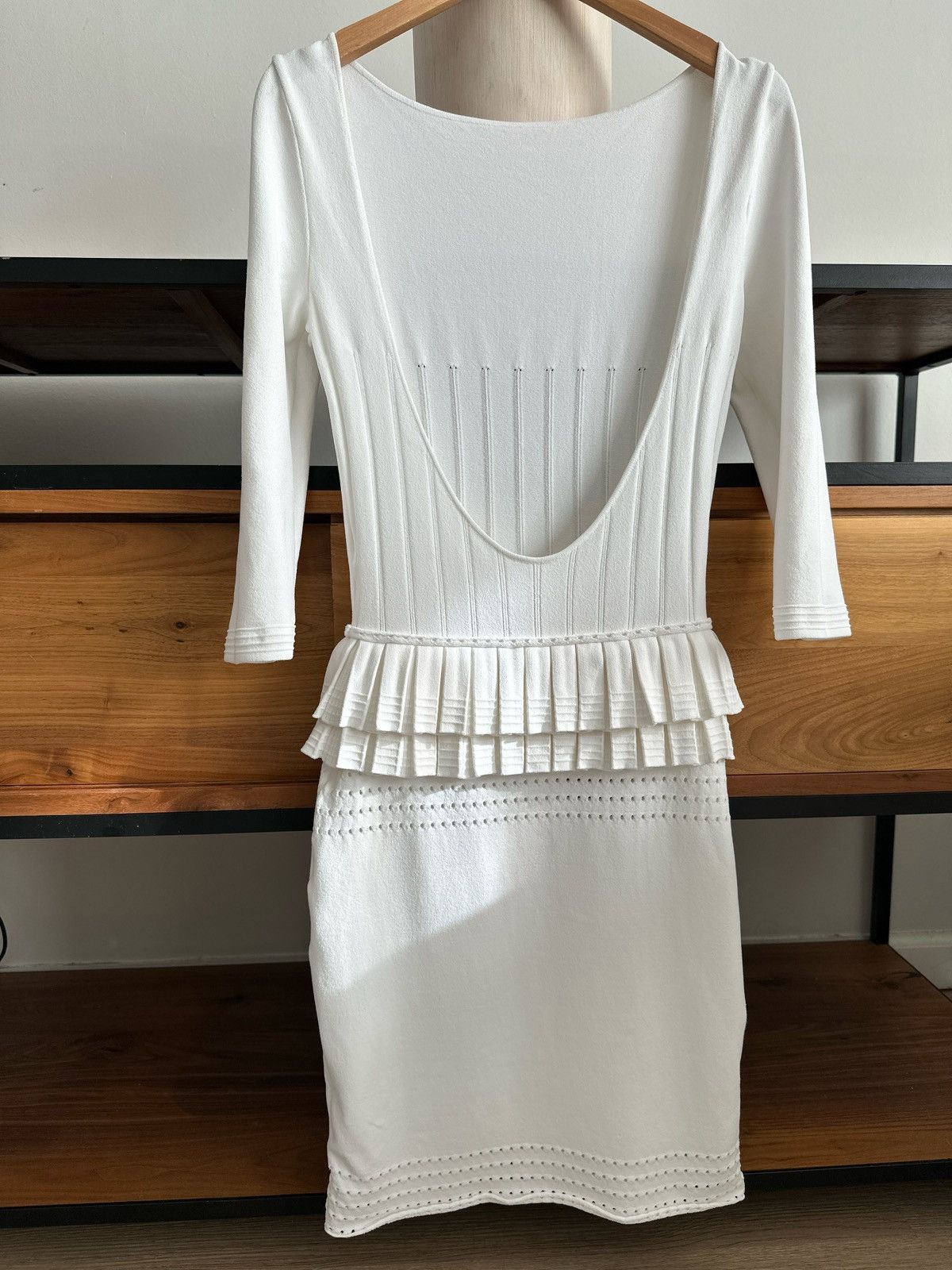 Dsquared2 Dsquared2 White Knit Open Back Dress – Made in Italy Size S / US 4 / IT 40 - 1 Thumbnail