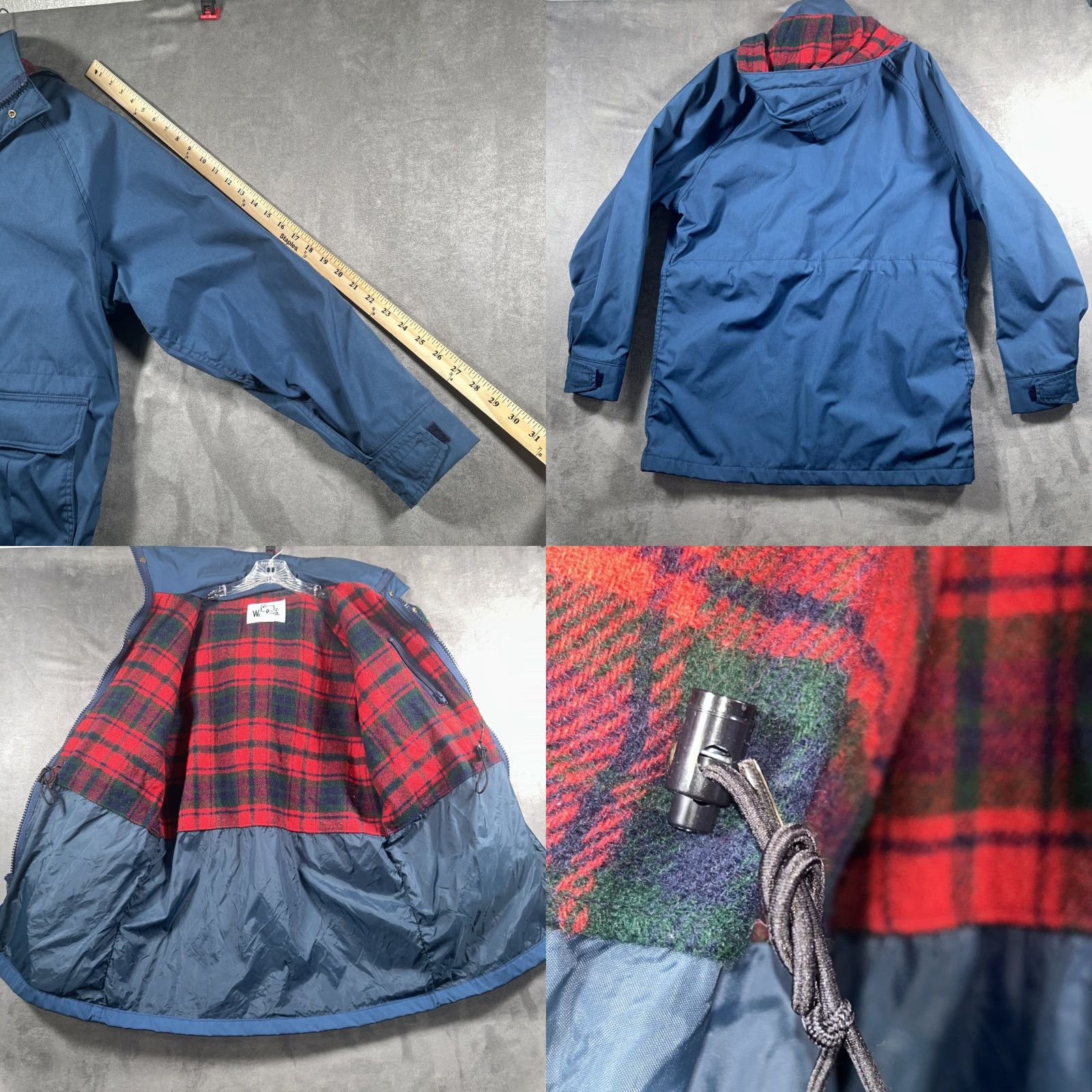 Vintage VINTAGE Woolrich Parka Jacket Mens L Blue Wool Lined 80s USA Made Woolrich Parka Woolrich Chore Jacket Size US L / EU 52-54 / 3 - 8 Thumbnail