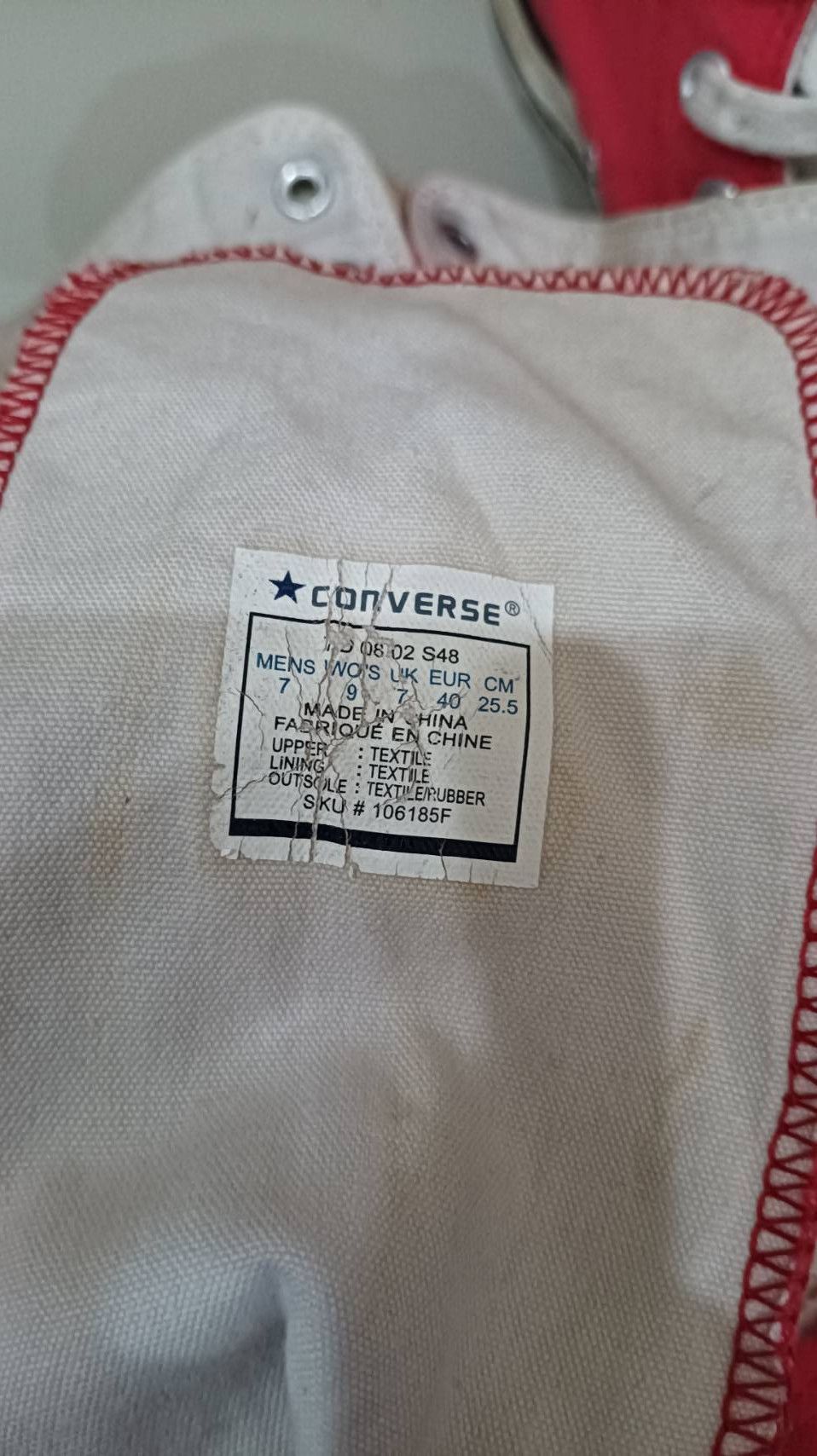 Converse × Vintage Converse All Star Chuck Taylor Knee High Y2K Red Tall Size US 7 / EU 40 - 8 Thumbnail