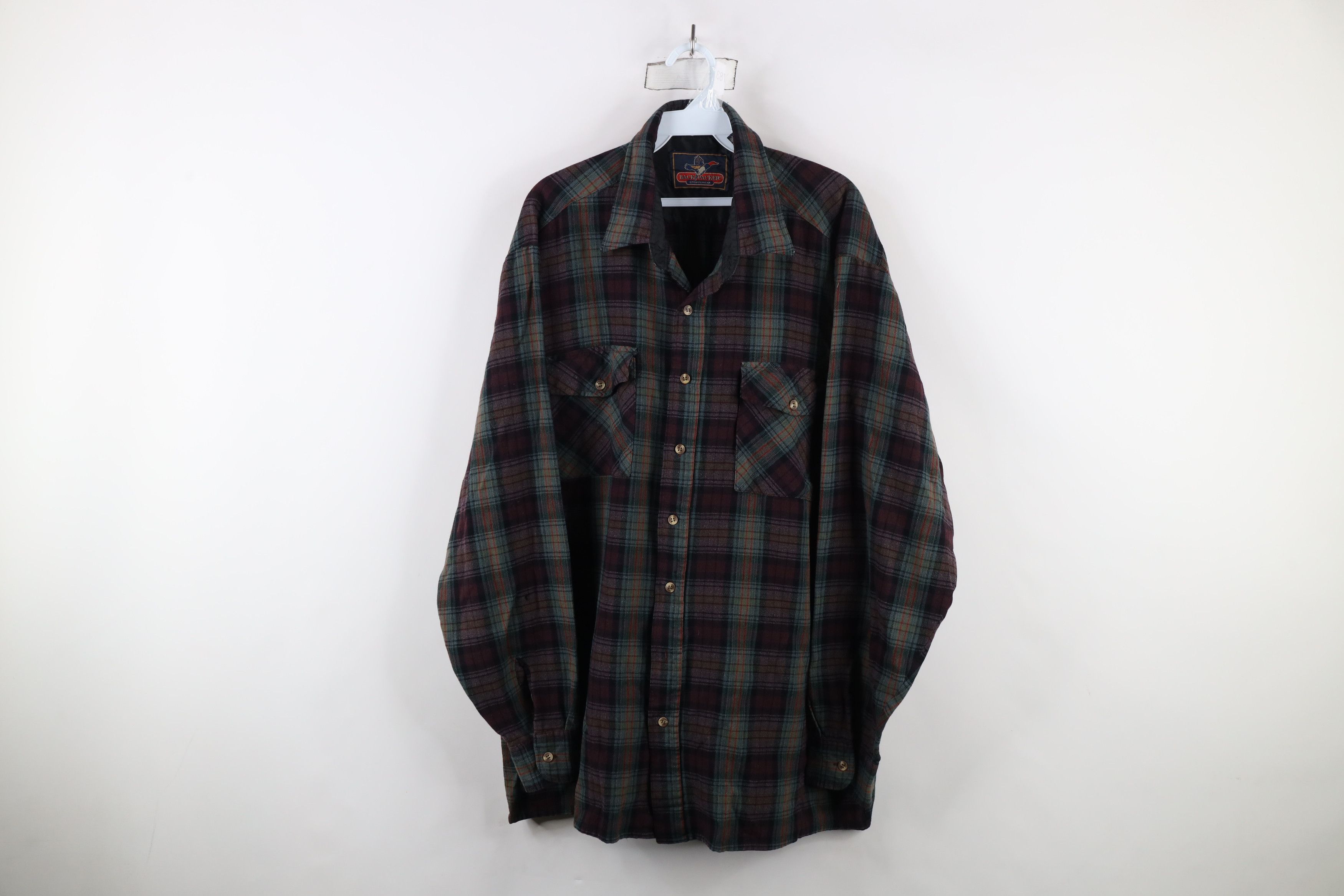 Vintage Vintage 80s 90s Streetwear Knit Board Button Shirt Plaid Size US XXL / EU 58 / 5 - 1 Thumbnail