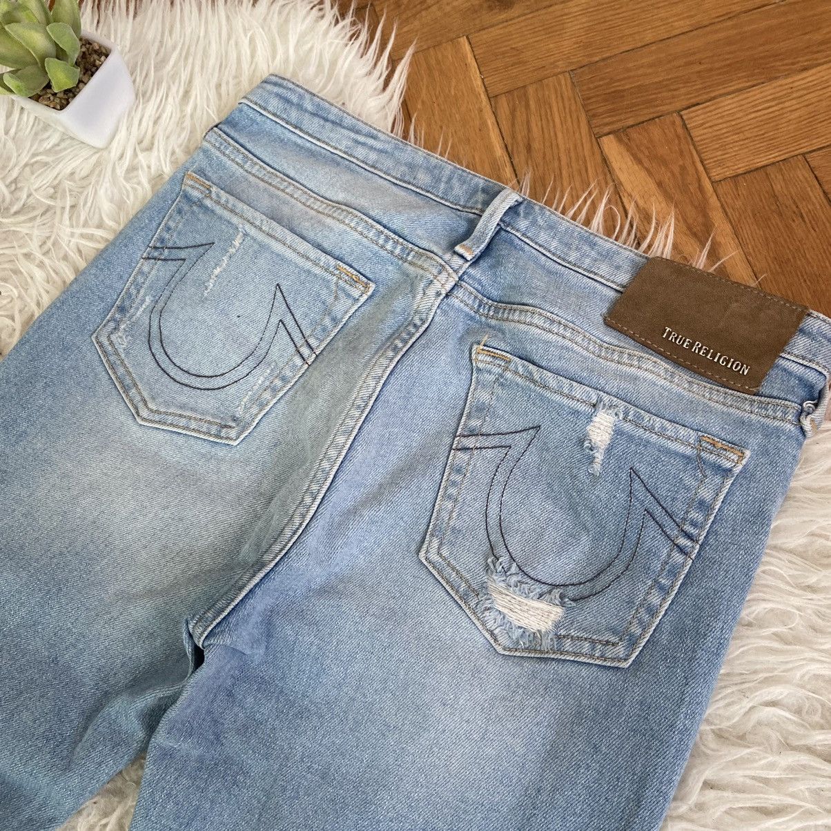 If Six Was Nine × True Religion 📌 Crazy True Religion Halle Mid Rise Skinny Y2K Denim Jeans Size 27" / US 4 / IT 40 - 5 Thumbnail