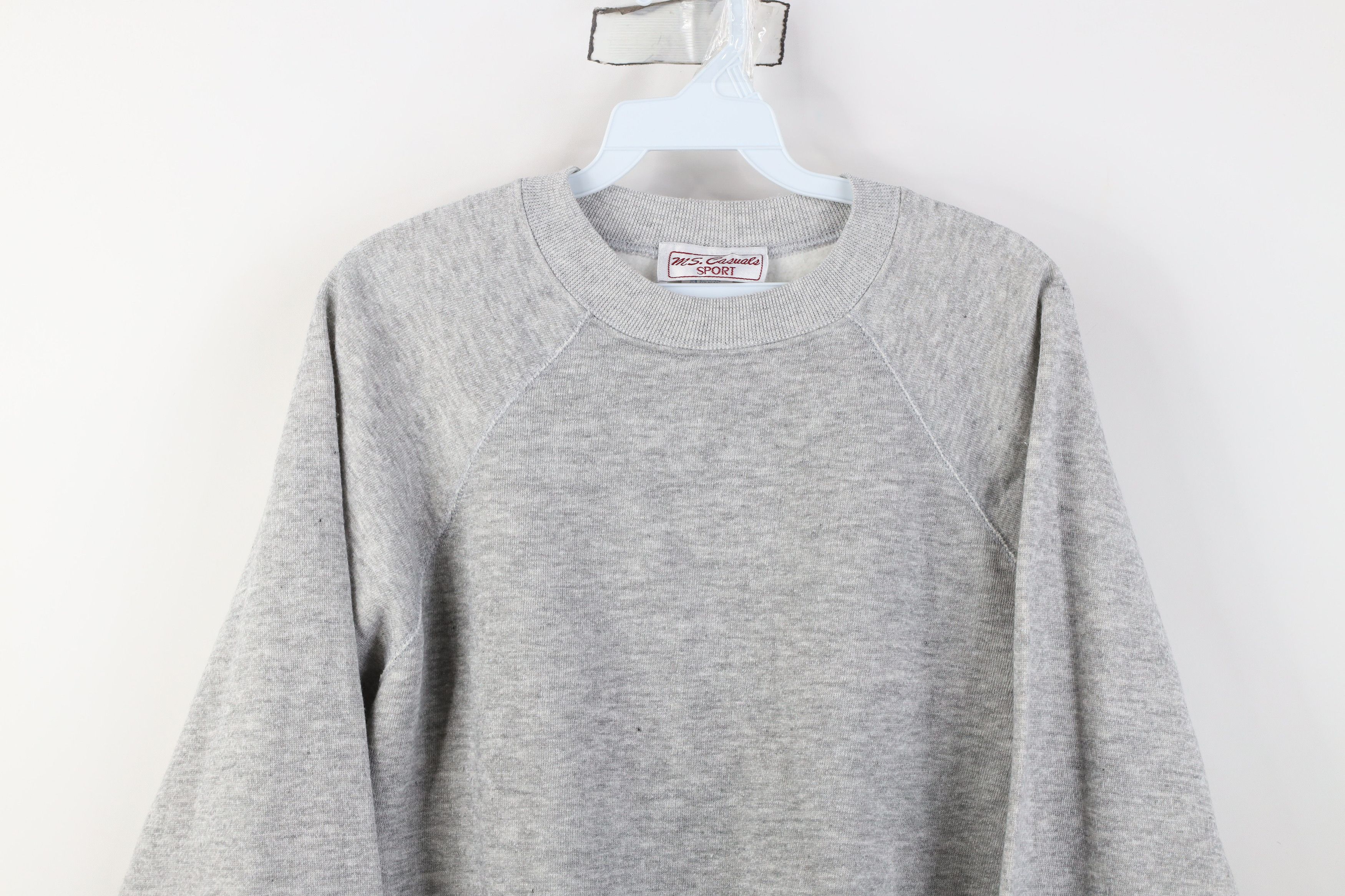 Vintage Vintage 70s Streetwear Crewneck Sweatshirt Heather Gray USA Size US XL / EU 56 / 4 - 2 Thumbnail
