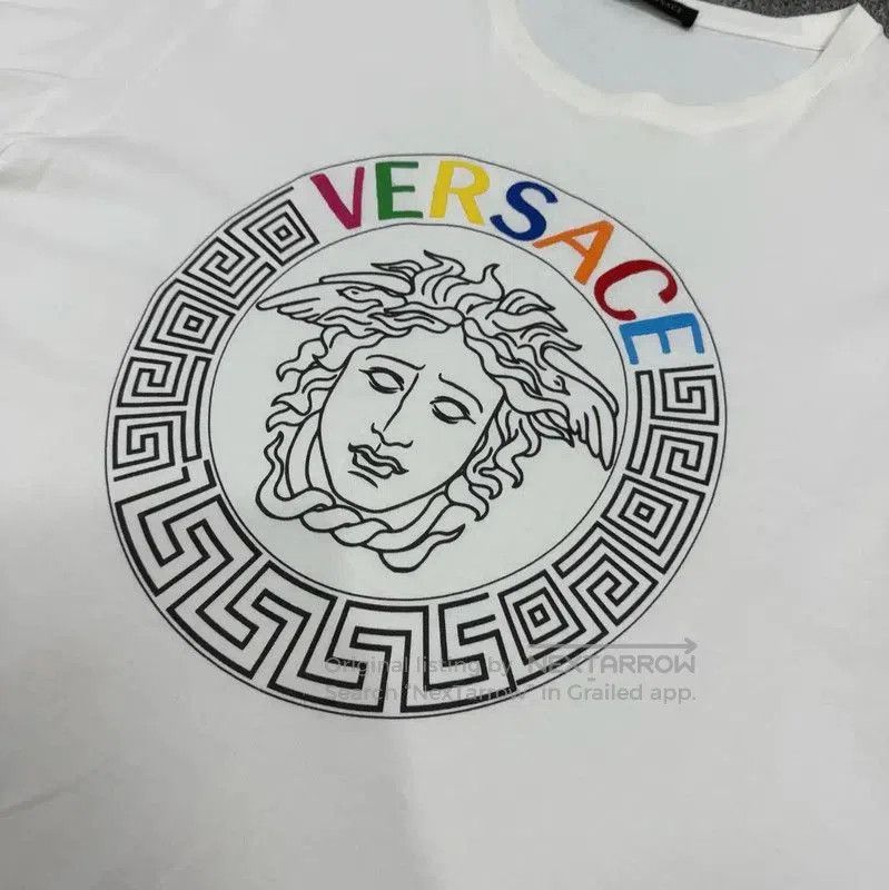 Versace Versace White Cotton Men's T-Shirt with Logo . Size US XXL / EU 58 / 5 - 3 Thumbnail