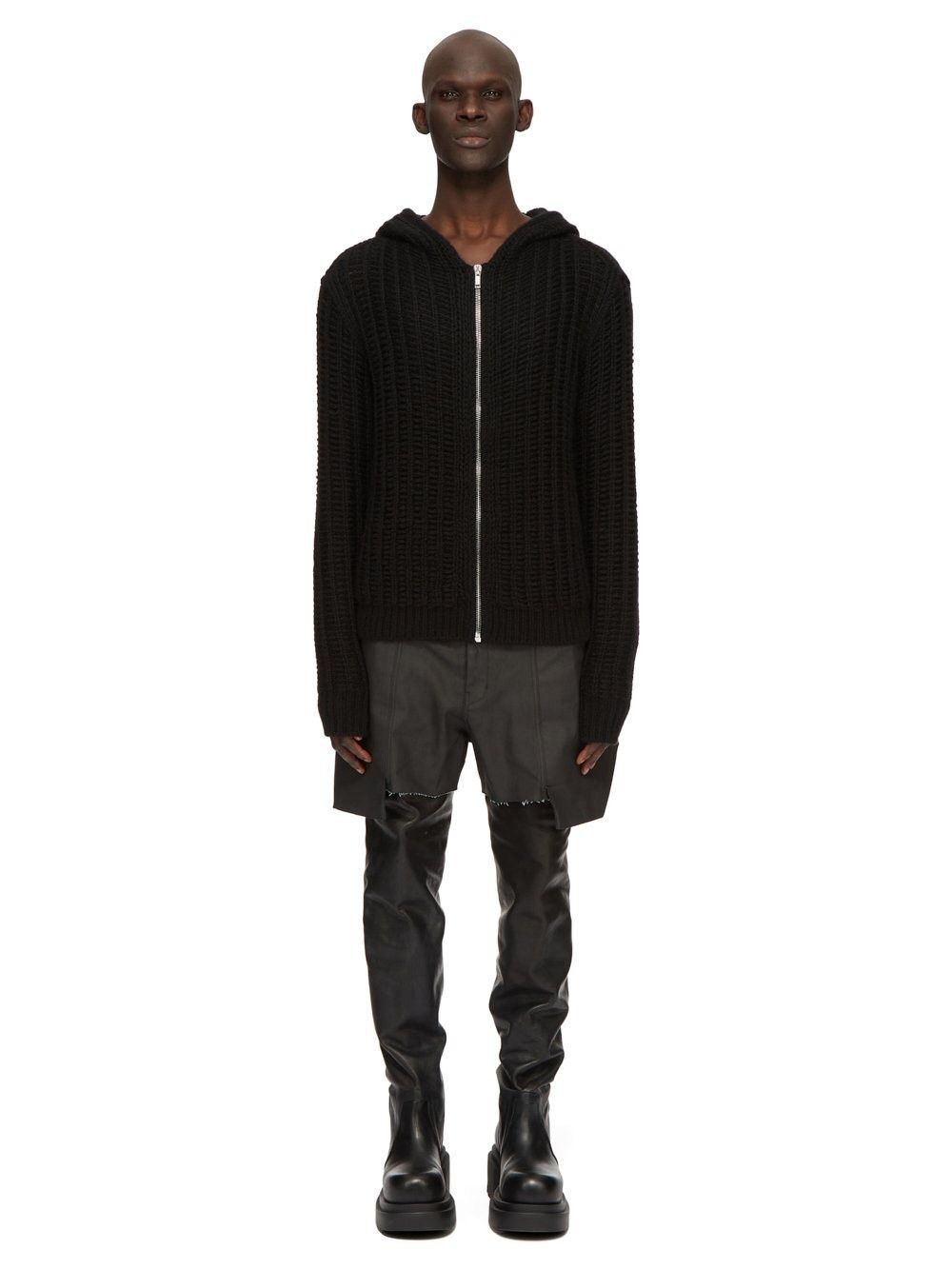 Rick Owens RARE GRAIL Cashmere Silk Zipped Hoodie Knit FW24 Porterville Size US M / EU 48-50 / 2 - 13 Thumbnail
