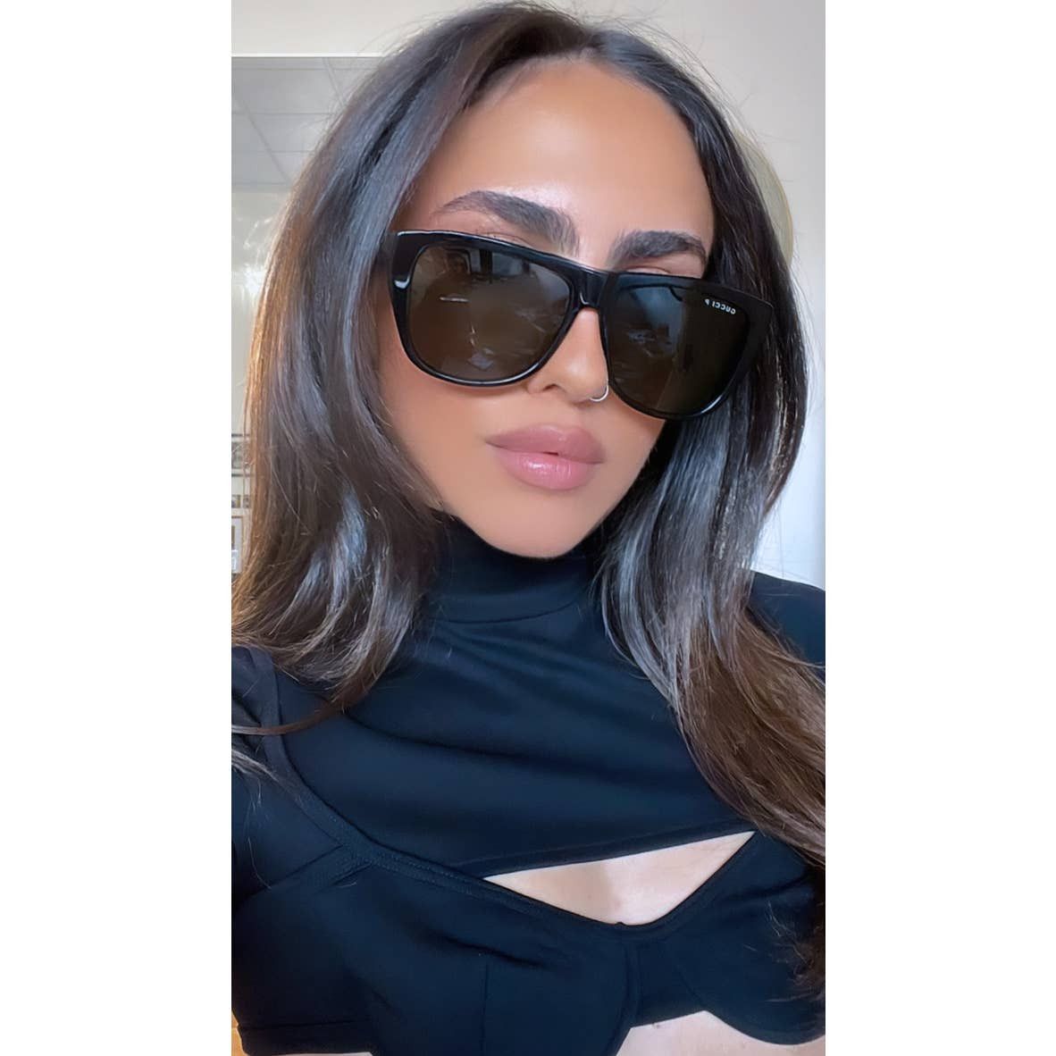Gucci NEW Gucci GG0926S Square Flat Top Sunglasses in Black