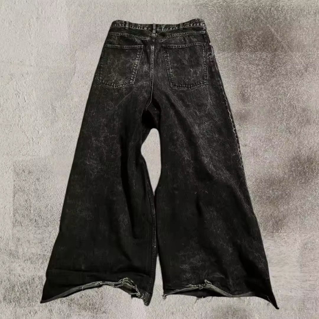 Japanese Brand × Vintage Y2k Hiphop Ripped baggy jeans Size US 33 - 3 Thumbnail