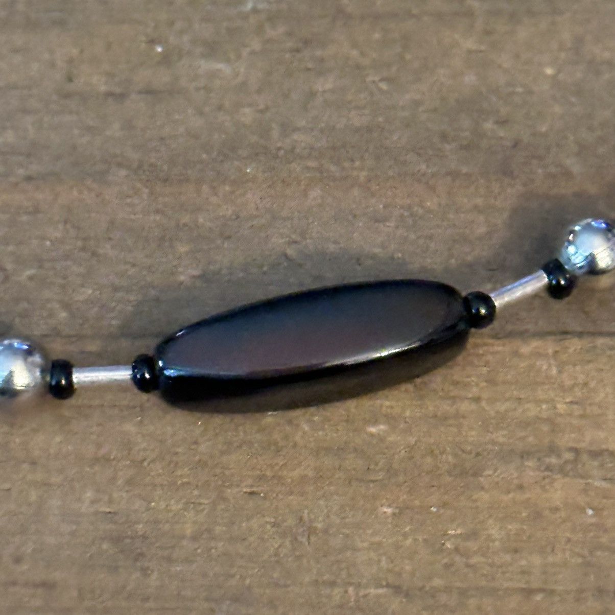 Vintage Vintage liquid silver station agate bead necklace Size ONE SIZE - 4 Thumbnail