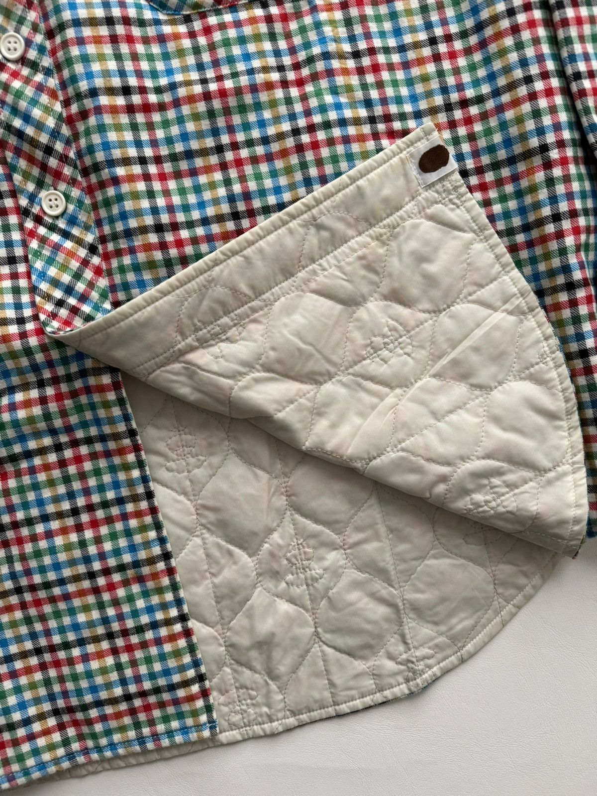 Bape 00’s Quilted Flannel Plaid Button Up Size US M / EU 48-50 / 2 - 3 Thumbnail