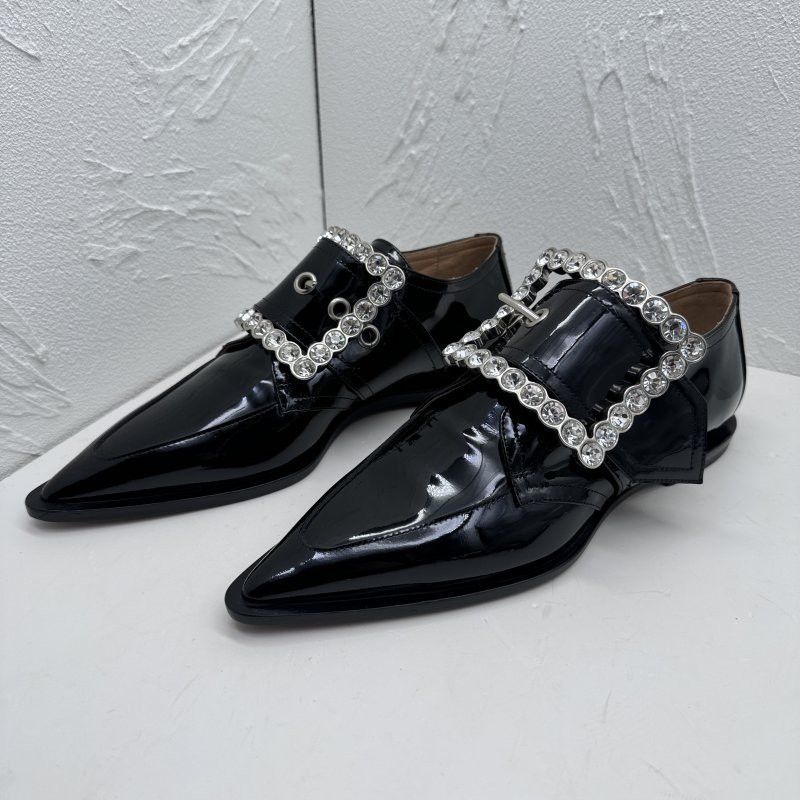 Maison Margiela Maison Margiela Crystal Buckle Patent Flats 36 Size US 6 / IT 36 - 1 Thumbnail