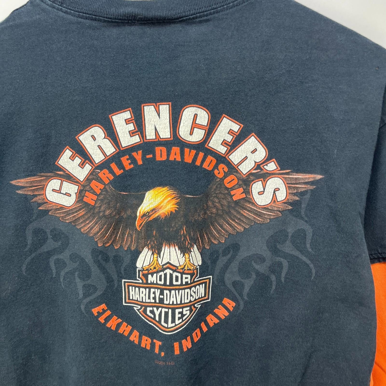 Harley Davidson Vintage Harley Davidson Eagle Flames Long Sleeve Shirt Large Size US L / EU 52-54 / 3 - 2 Thumbnail