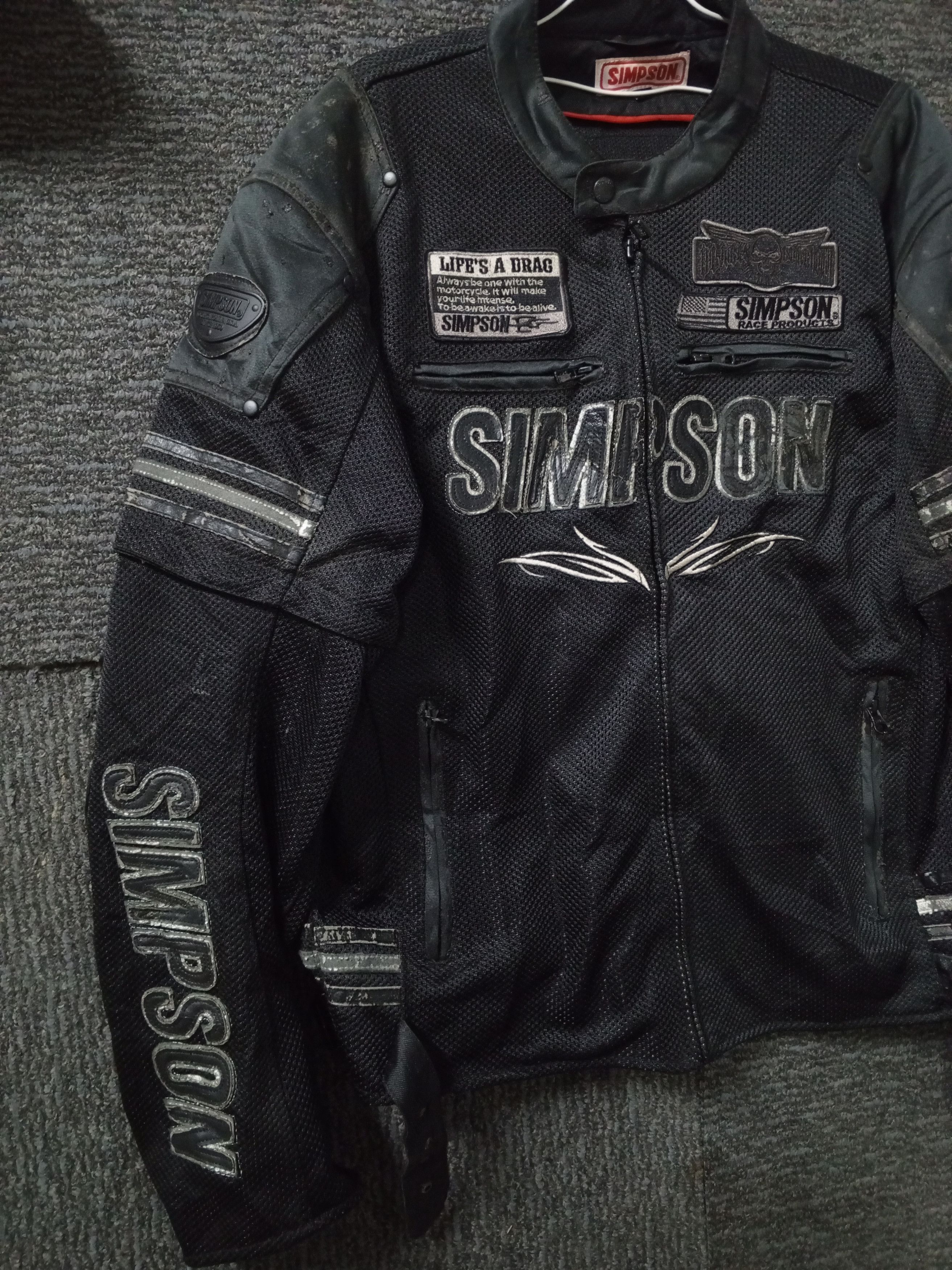 Other SIMPSON RACING JACKET MOTORCYCLE RARE Size US L / EU 52-54 / 3 - 4 Thumbnail
