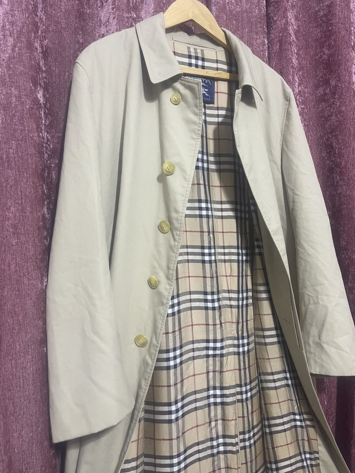 Burberry × Burberry Prorsum × Vintage VINTAGE BURBERRYS TRENCH COAT NOVA CHECK BEIGE Size US XL / EU 56 / 4 - 6 Thumbnail
