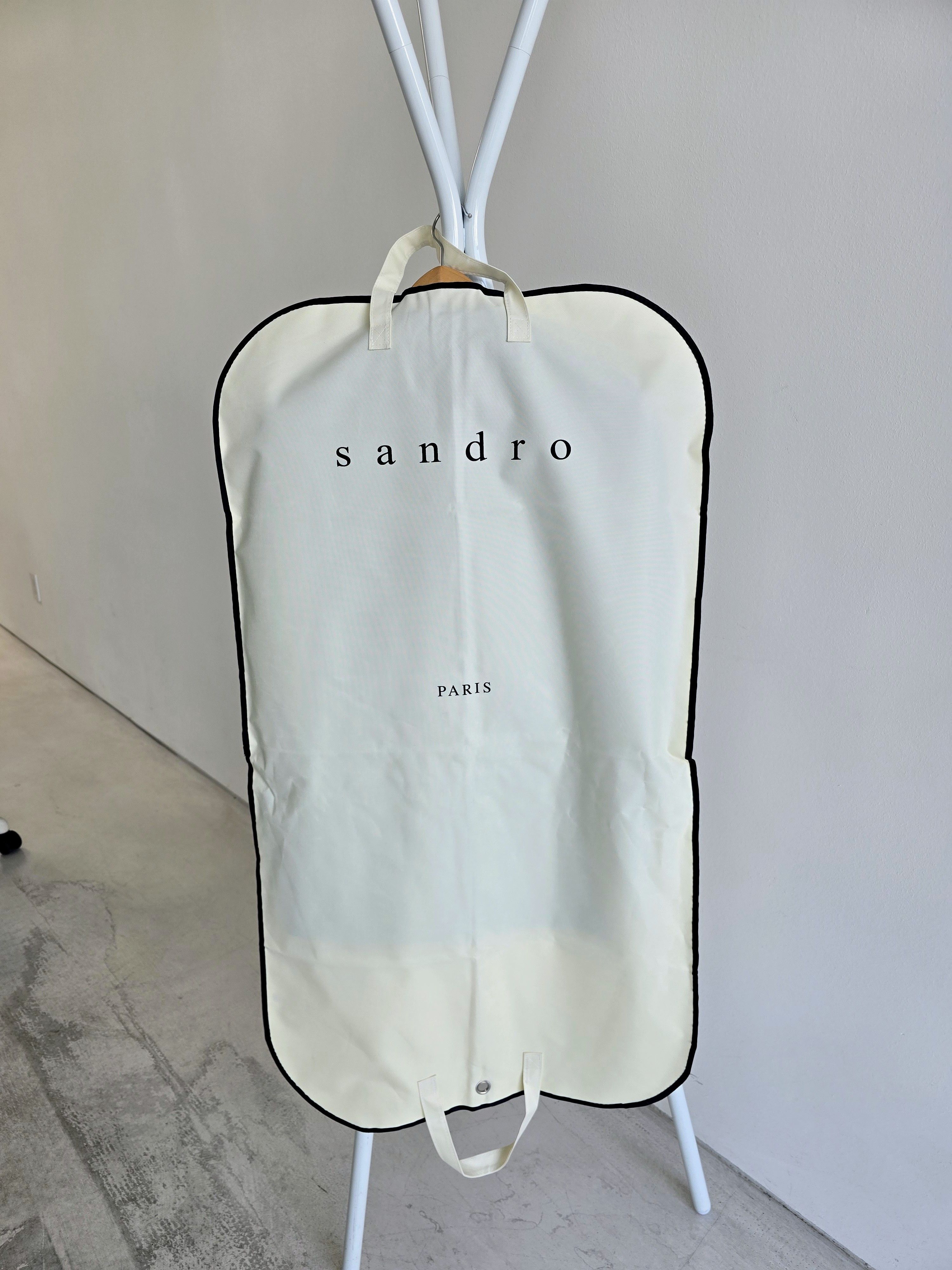 Sandro SANDRO PARIS Navy Suit 46/42 Wool Blend NWT + Garment Bag Size 46R - 8 Thumbnail