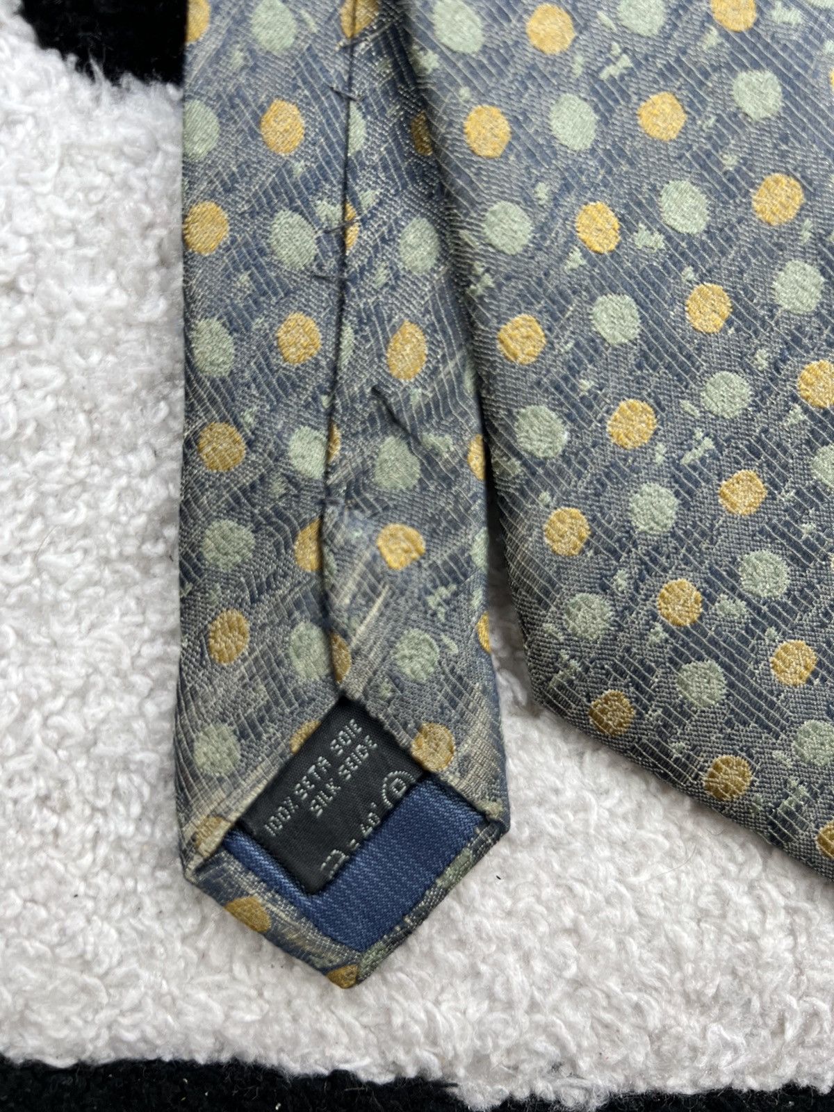 Ermenegildo Zegna Vintage Ermenegildo Zegna Silk Geometric Luxury Tie Size ONE SIZE - 4 Thumbnail