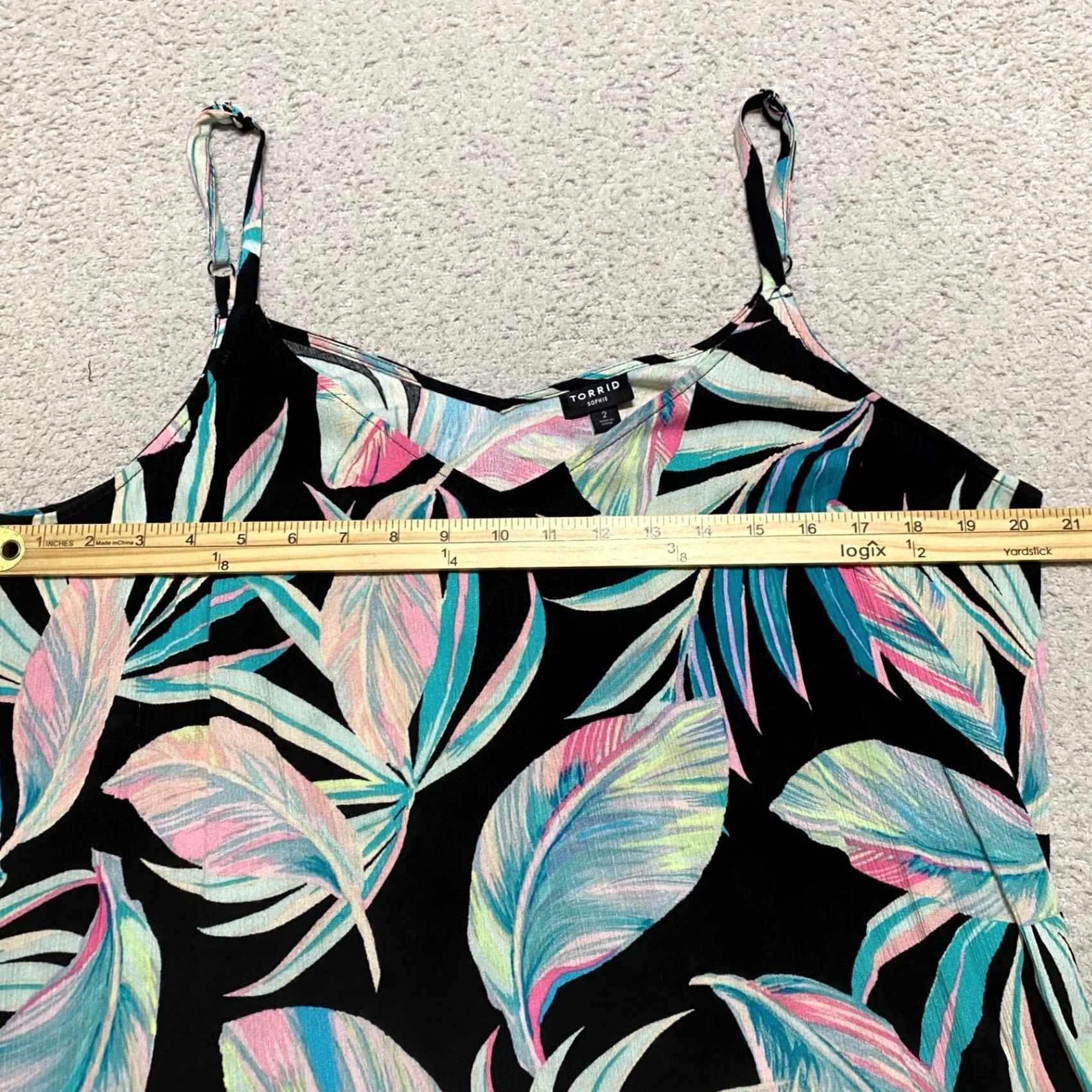 Torrid Torrid Sophie Tank Plus 2X Multicolor Floral Camisole Sleeveless Spaghetti Strap Shirt Womens Size XXL / US 16-18 / IT 52-54 - 7 Thumbnail