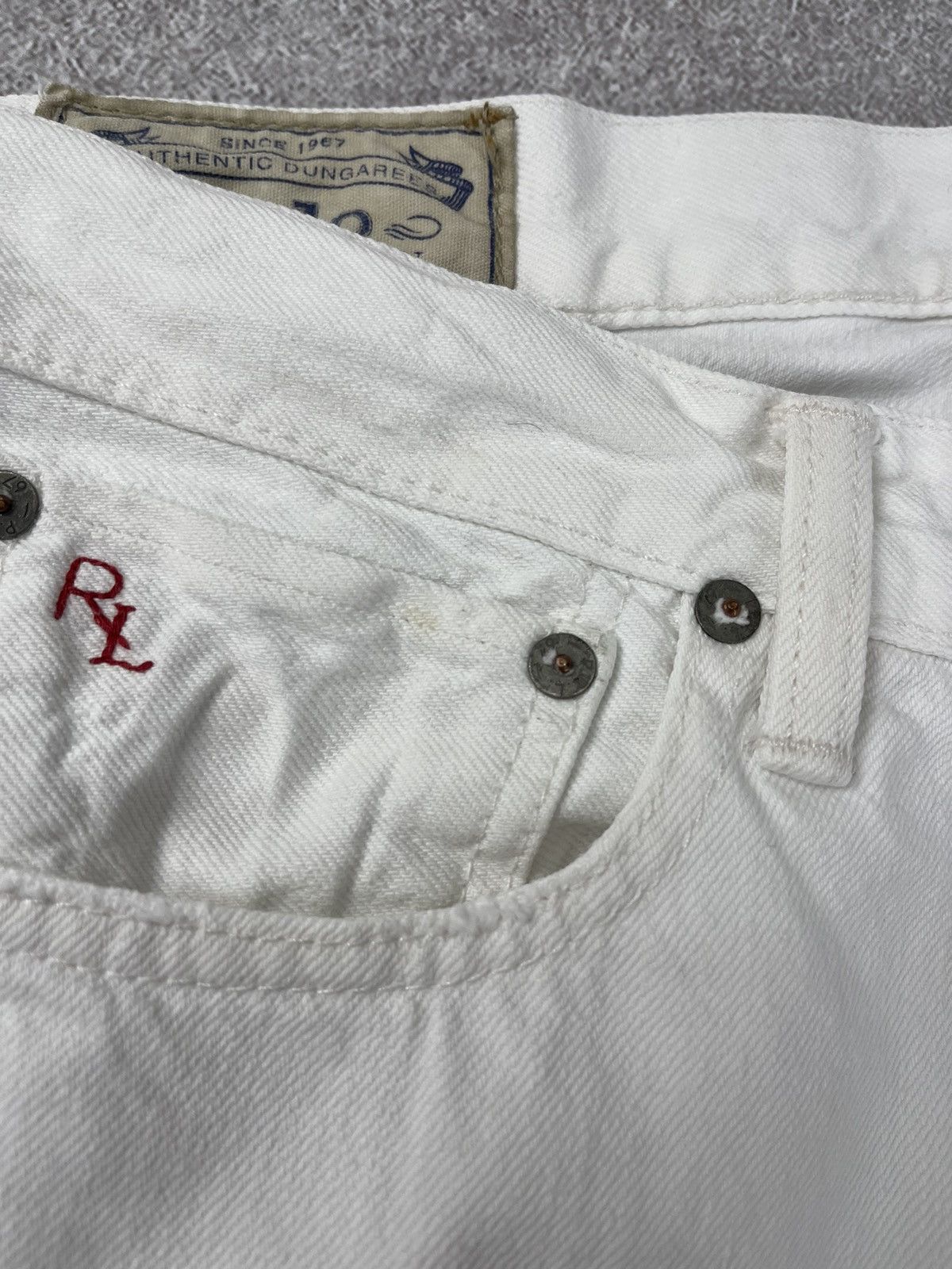 Polo Ralph Lauren × Ralph Lauren Polo Ralph Lauren White Denim Jeans Size 31x32 Size US 31 - 6 Thumbnail