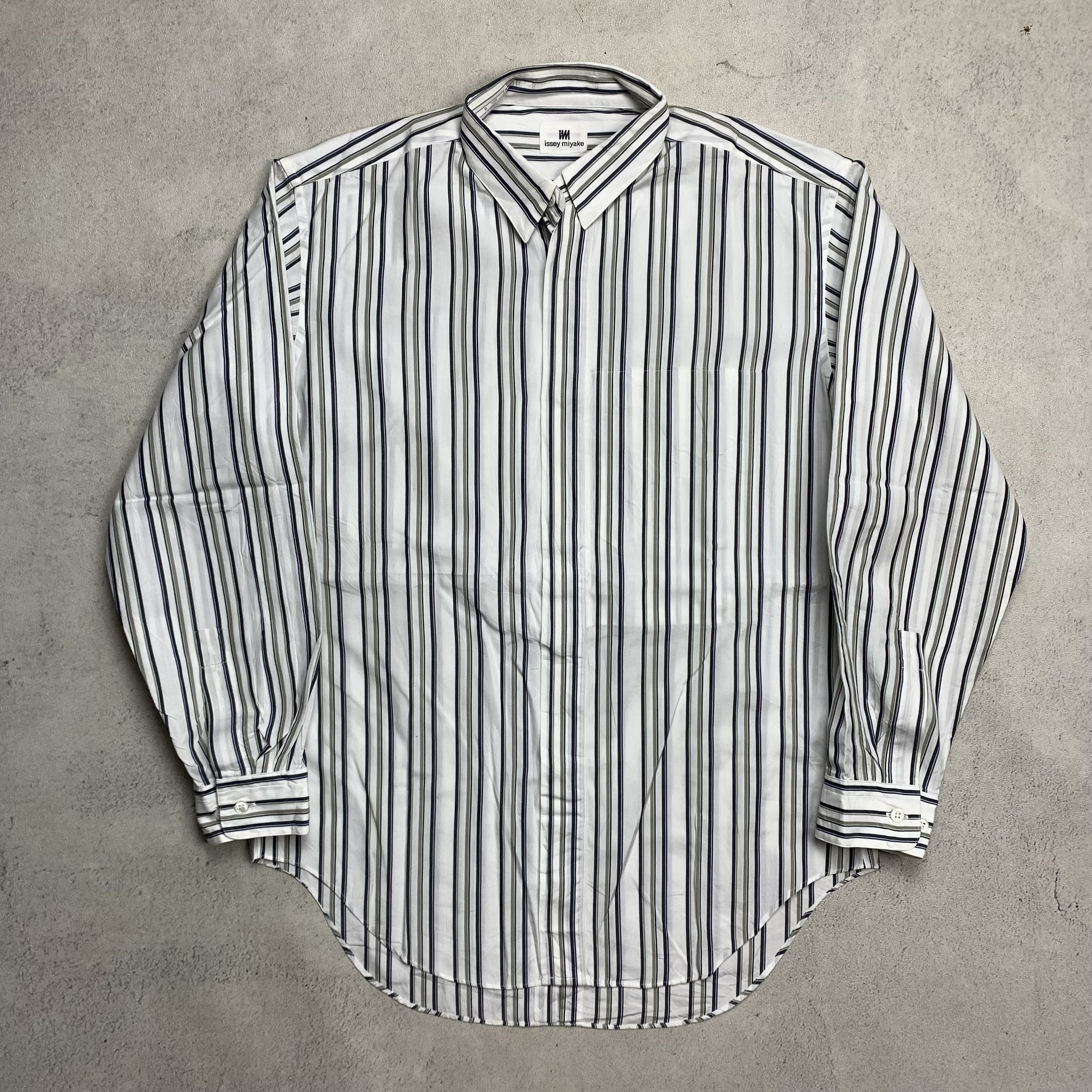 Issey Miyake Issey Miyake Striped Button Up Shirt Size US M / EU 48-50 / 2 - 1 Thumbnail