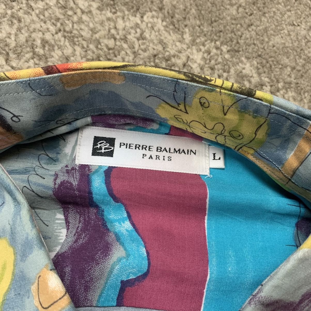 Vintage PIERRE BALMAIN Vintage Shirt Pop Art / Abstract Art Size US L / EU 52-54 / 3 - 10 Thumbnail