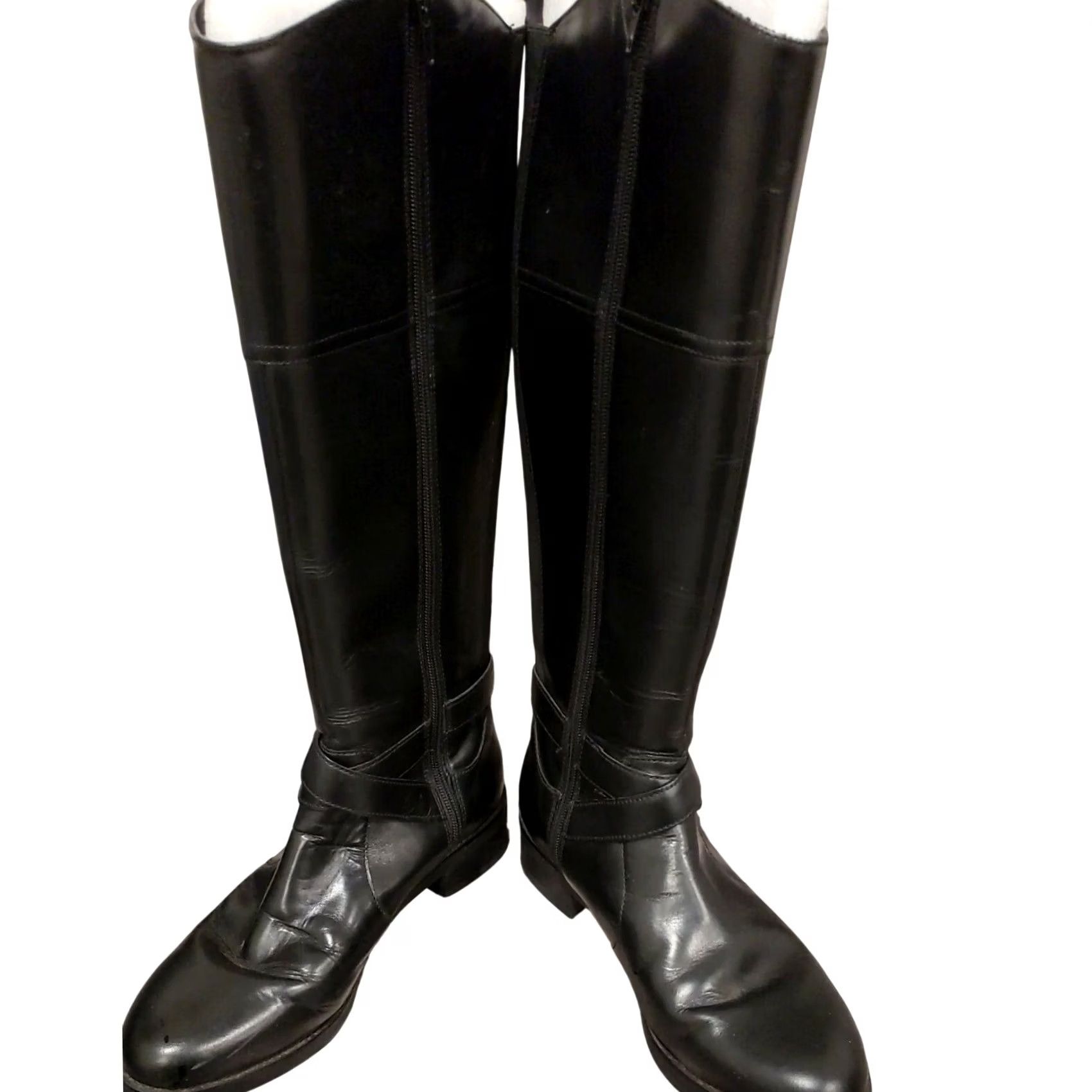 Vintage BANDOLINO Boots WOMENS 8 BLACK Leather Riding Western Equestrian West Mens? No, Womens. Size US 8 / IT 38 - 2 Thumbnail