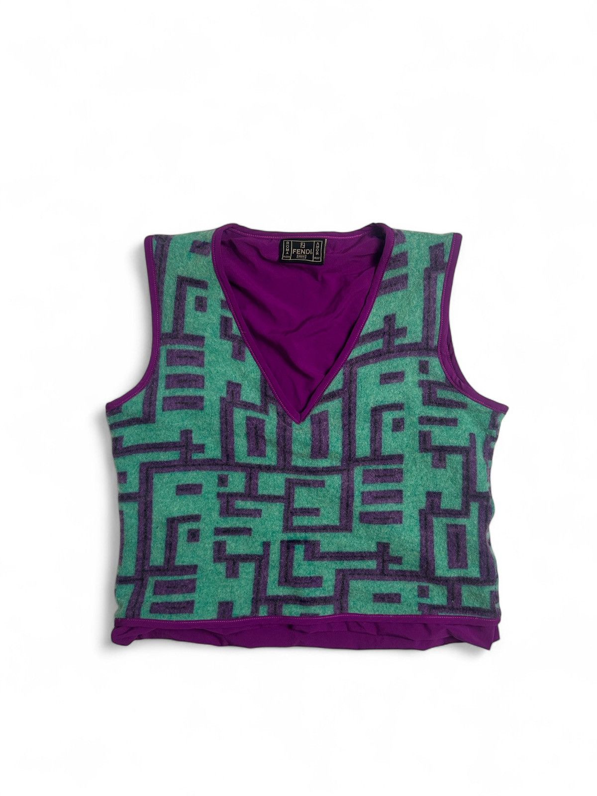 Vintage Fendi Jeans Wool Tank Top, image size:1200x1600