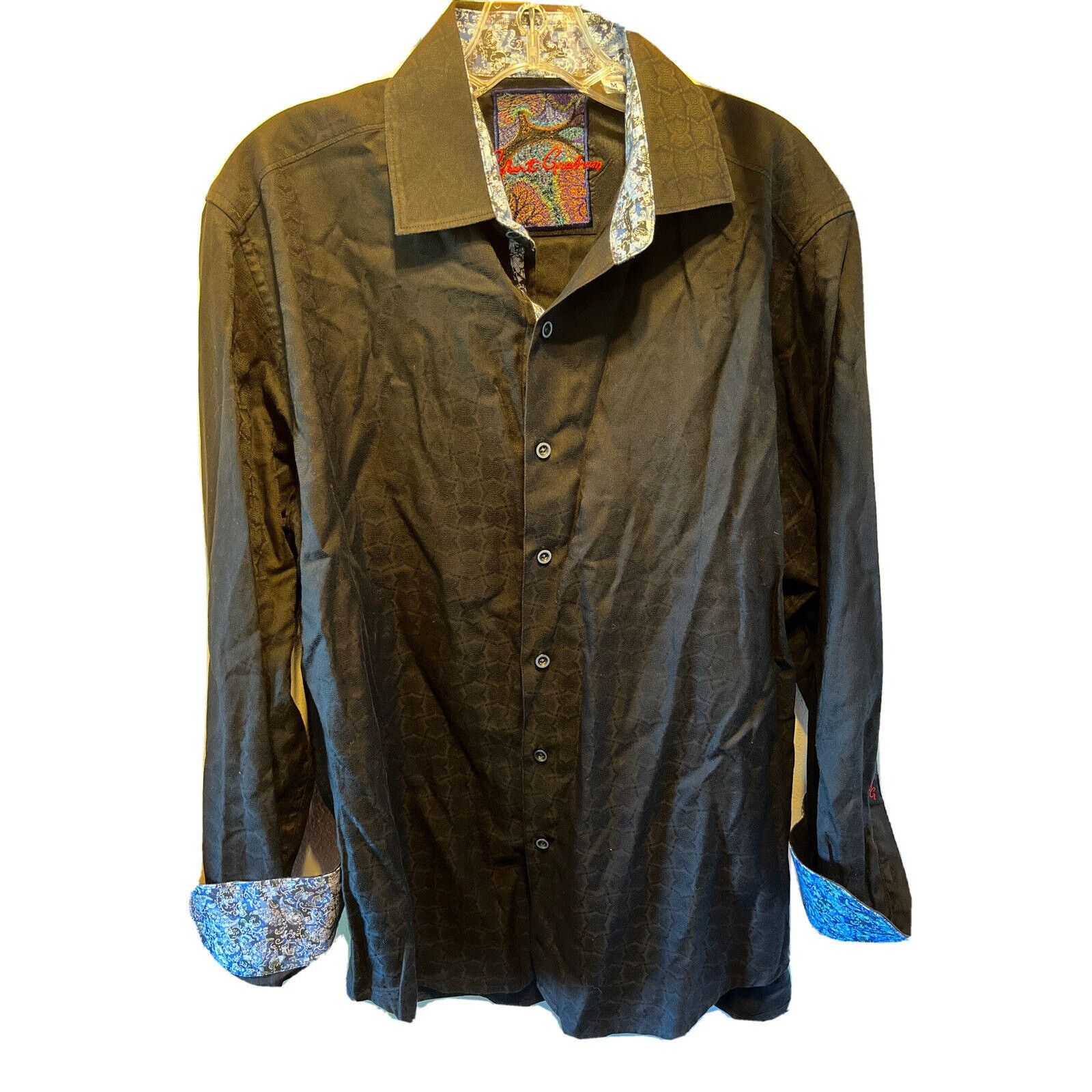 Robert Graham Robert Graham men’s M black long sleeve button cotton shirt Size US M / EU 48-50 / 2 - 1 Thumbnail