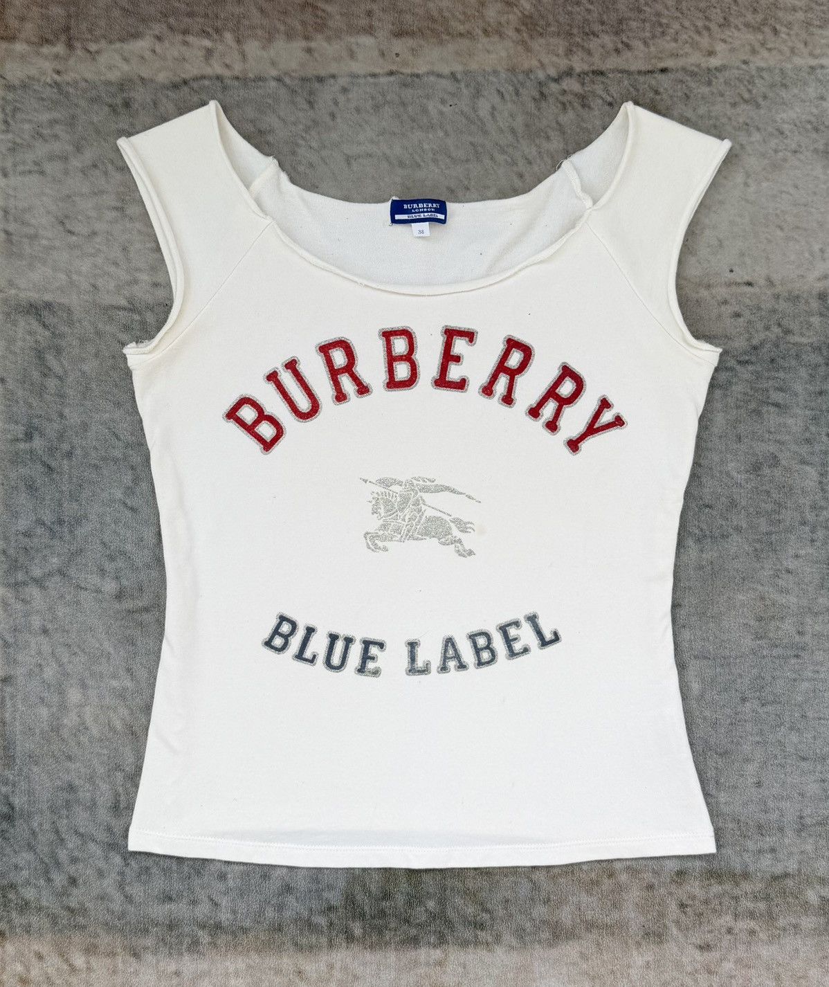 Burberry BURBERRY BLUE LABEL Spellout Stretchable Tank Top Size S / US 4 / IT 40 - 5 Thumbnail