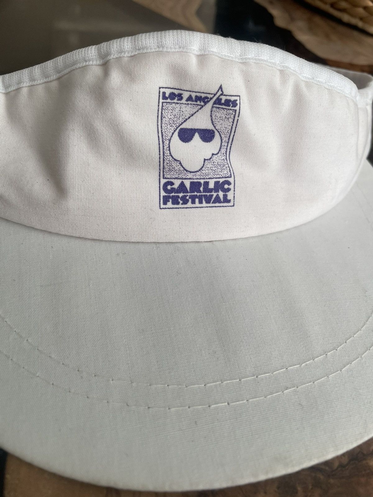 Vintage 1980s Los Angeles Garlic Festival Adjustable Visor Cap Retro Size ONE SIZE - 3 Thumbnail